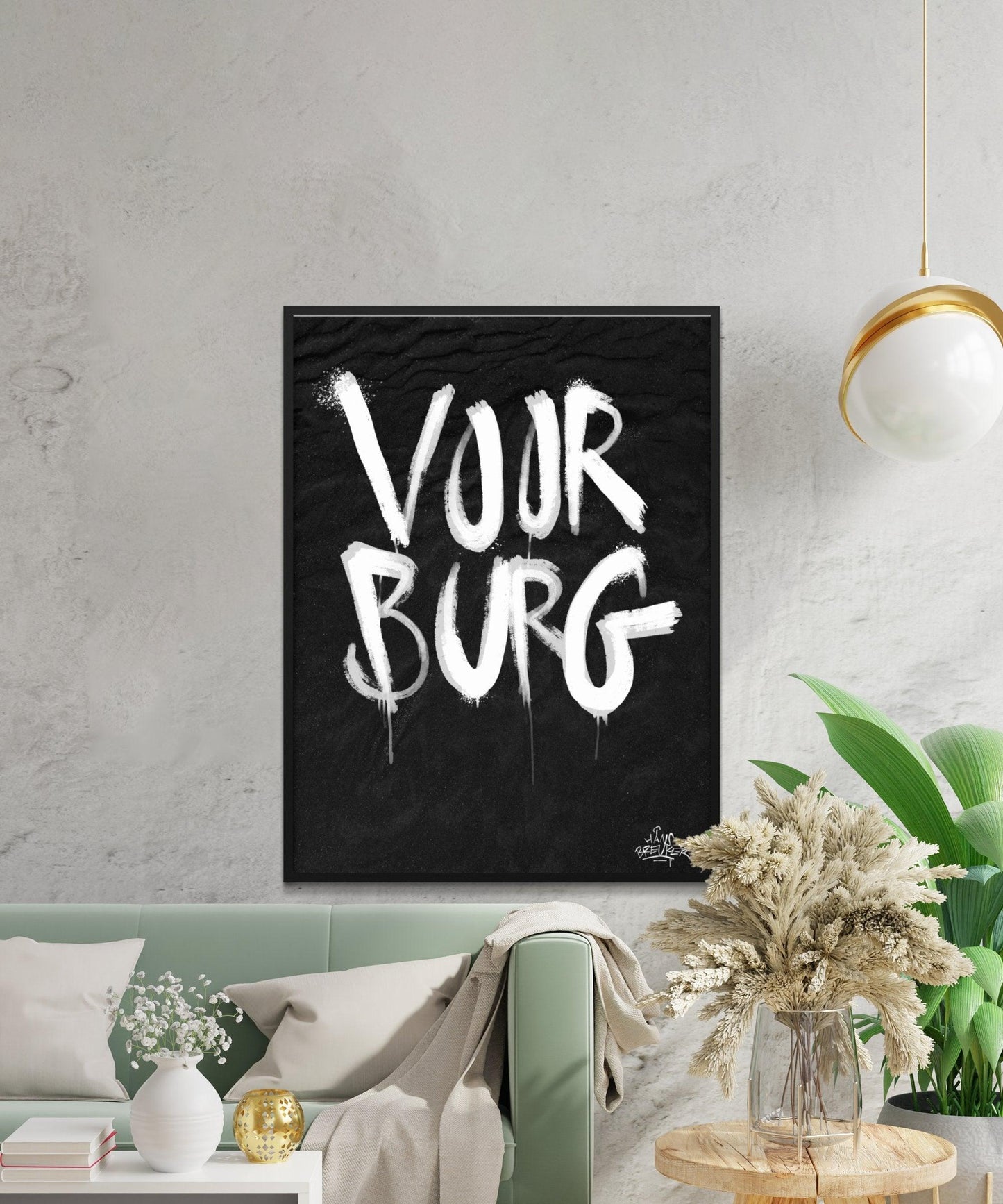 Kalligrafie Poster Voorburg - Hans Breuker