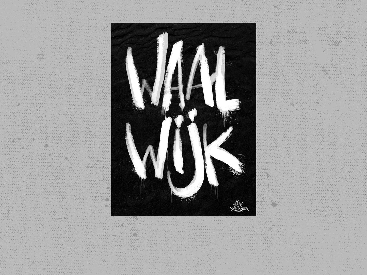 Kalligrafie Poster Waalwijk - Hans Breuker