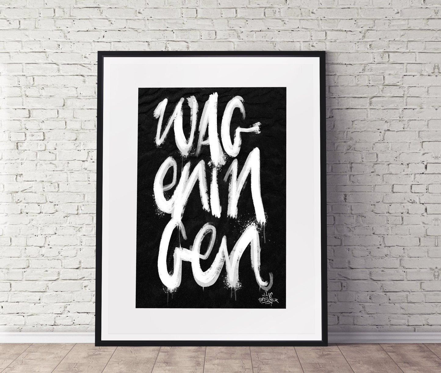 Kalligrafie Poster Wageningen - Hans Breuker
