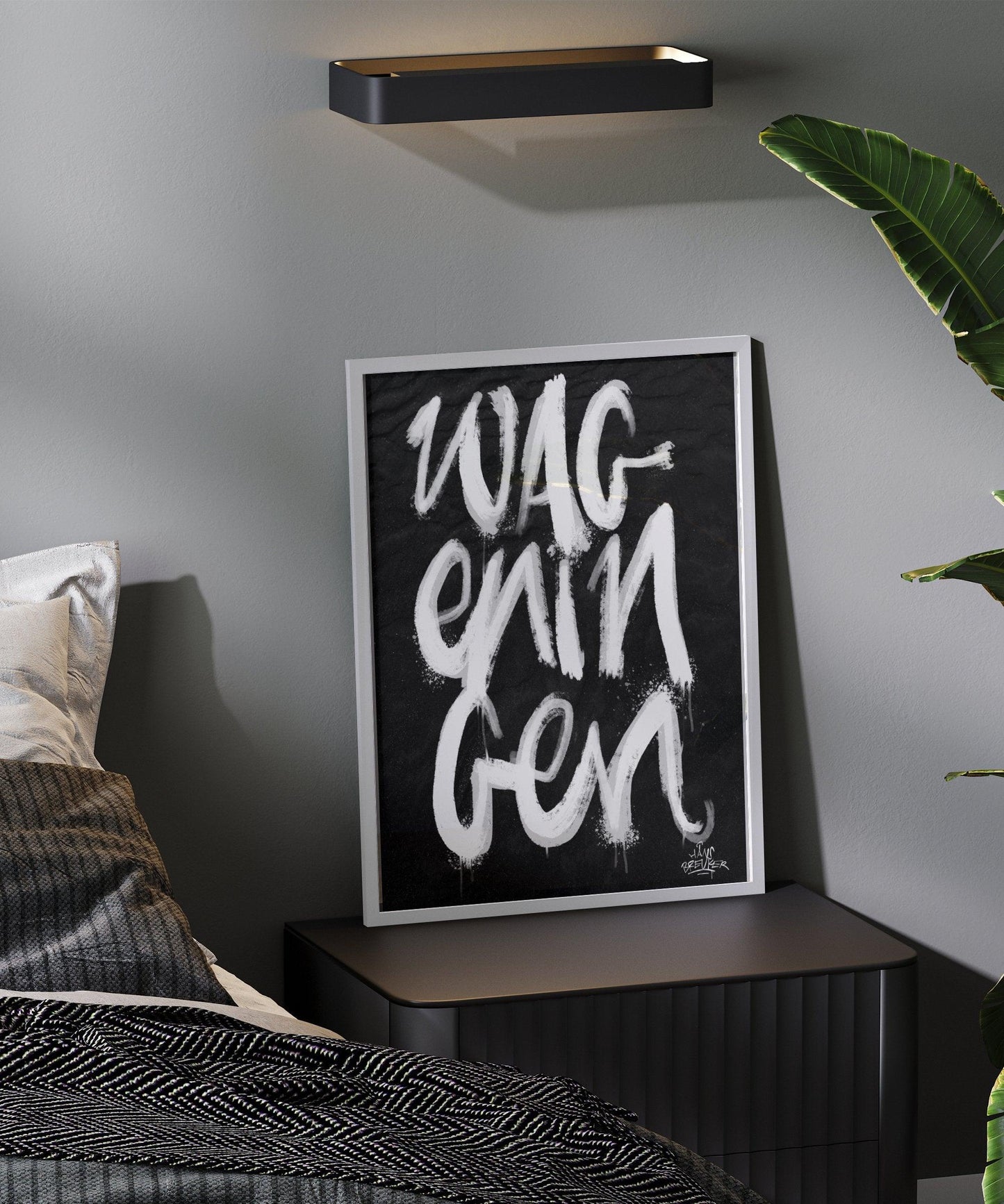 Kalligrafie Poster Wageningen - Hans Breuker