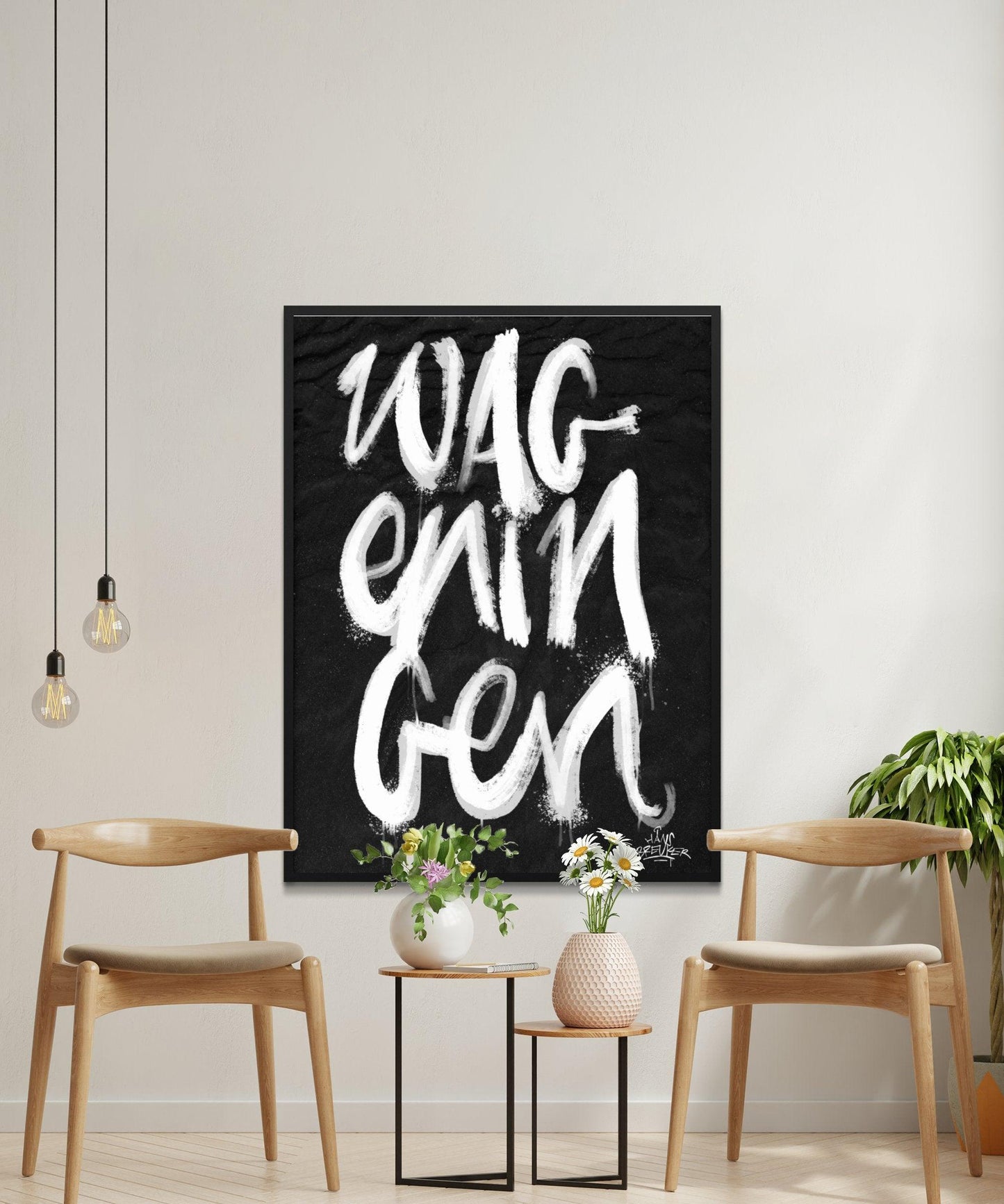 Kalligrafie Poster Wageningen - Hans Breuker
