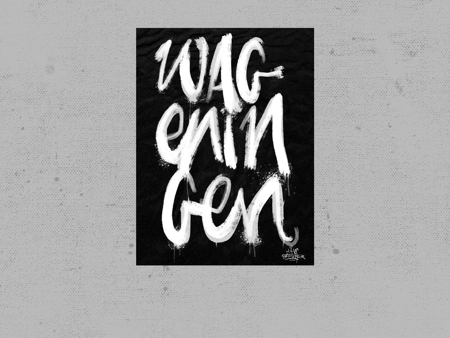 Kalligrafie Poster Wageningen - Hans Breuker