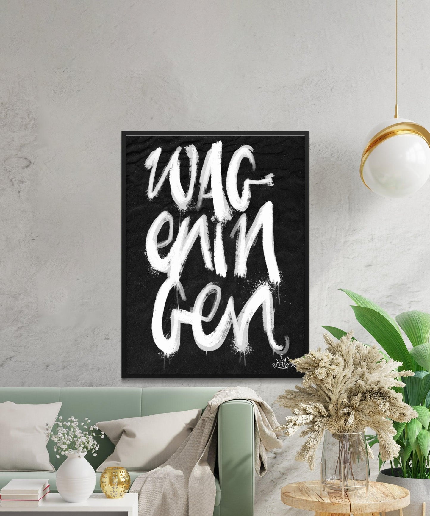 Kalligrafie Poster Wageningen - Hans Breuker