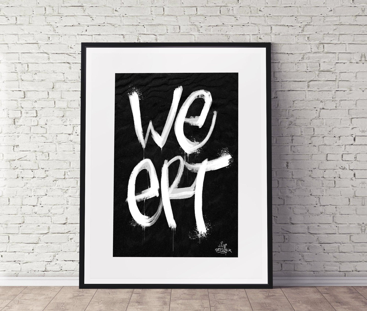 Kalligrafie Poster Weert - Hans Breuker