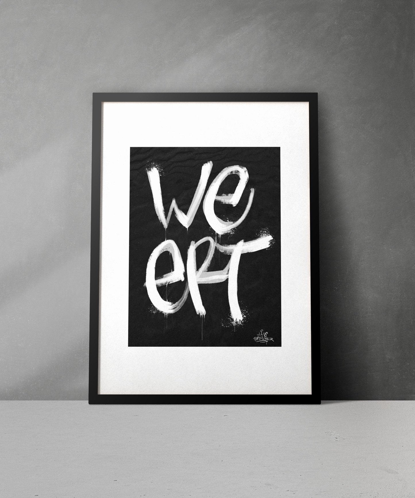 Kalligrafie Poster Weert - Hans Breuker