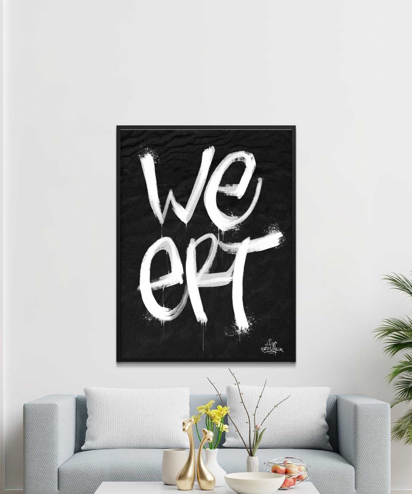 Kalligrafie Poster Weert - Hans Breuker
