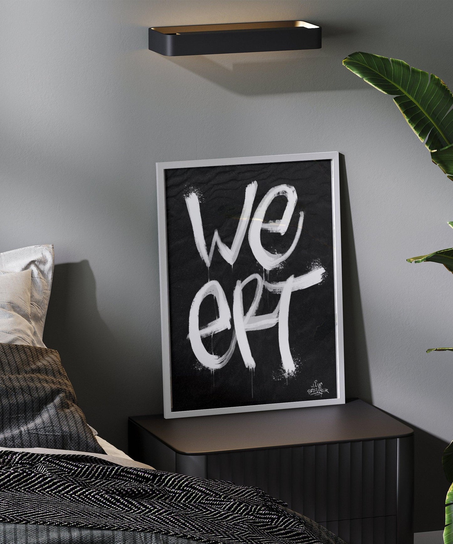 Kalligrafie Poster Weert - Hans Breuker
