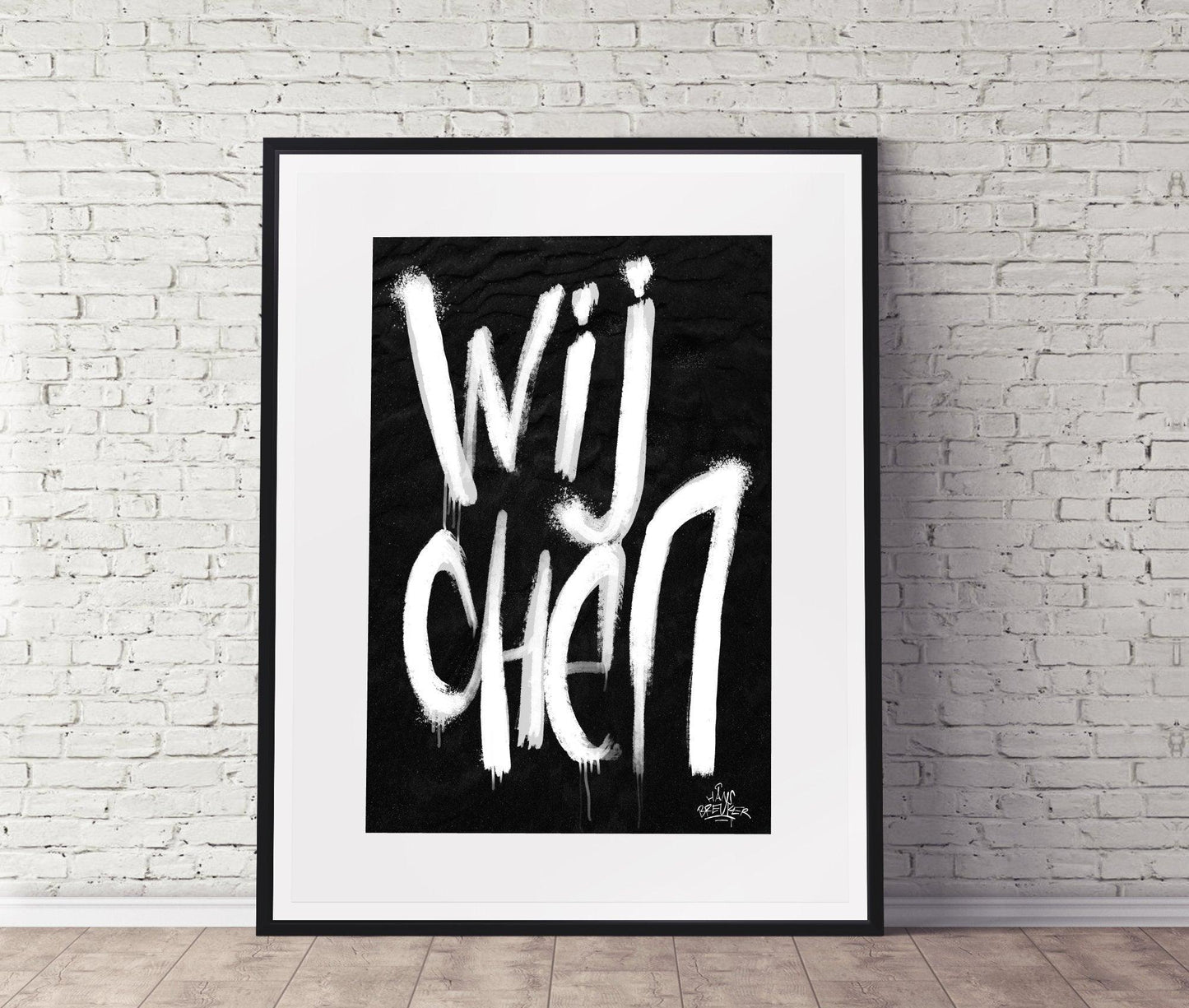 Kalligrafie Poster Wijchen - Hans Breuker