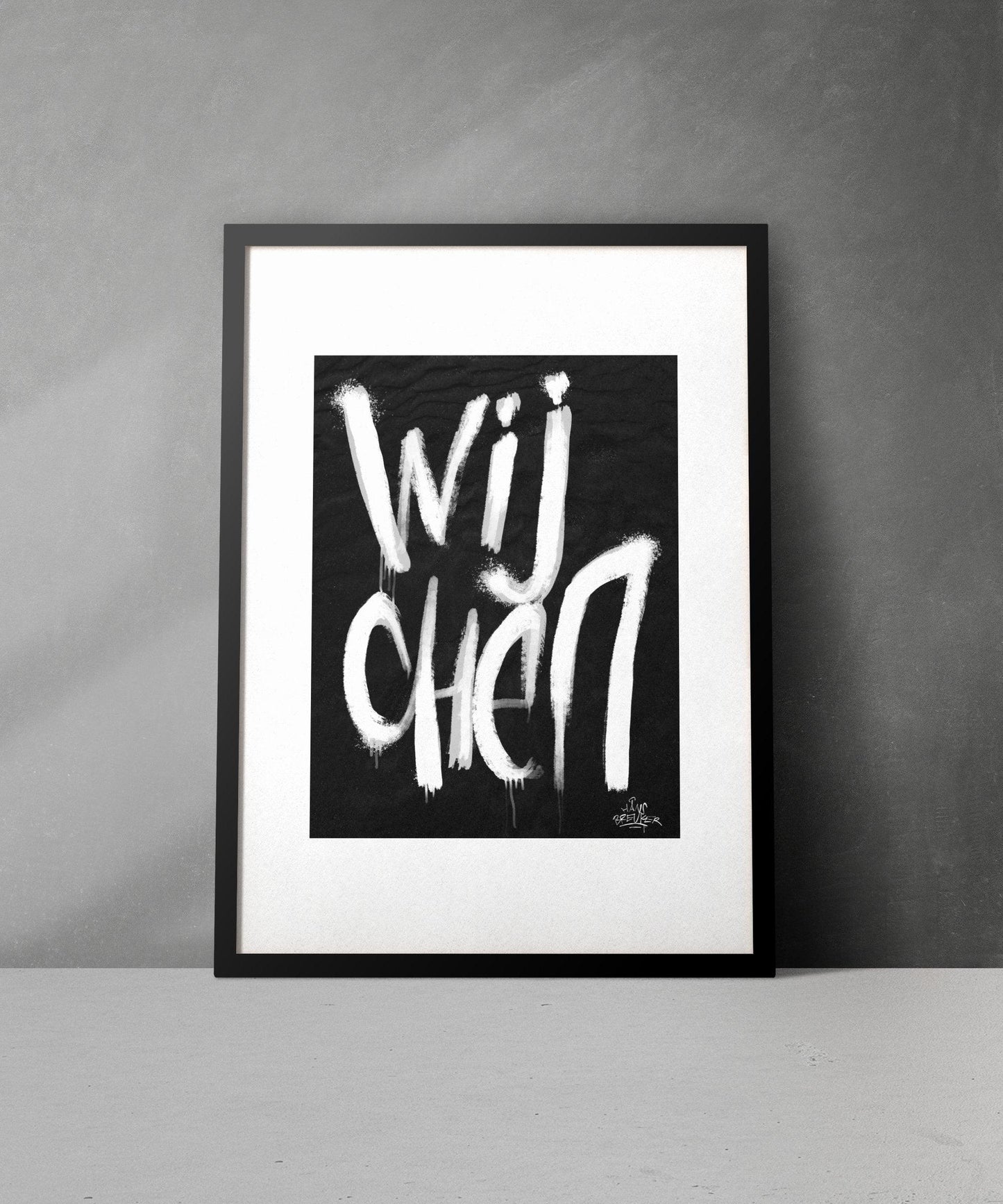 Kalligrafie Poster Wijchen - Hans Breuker