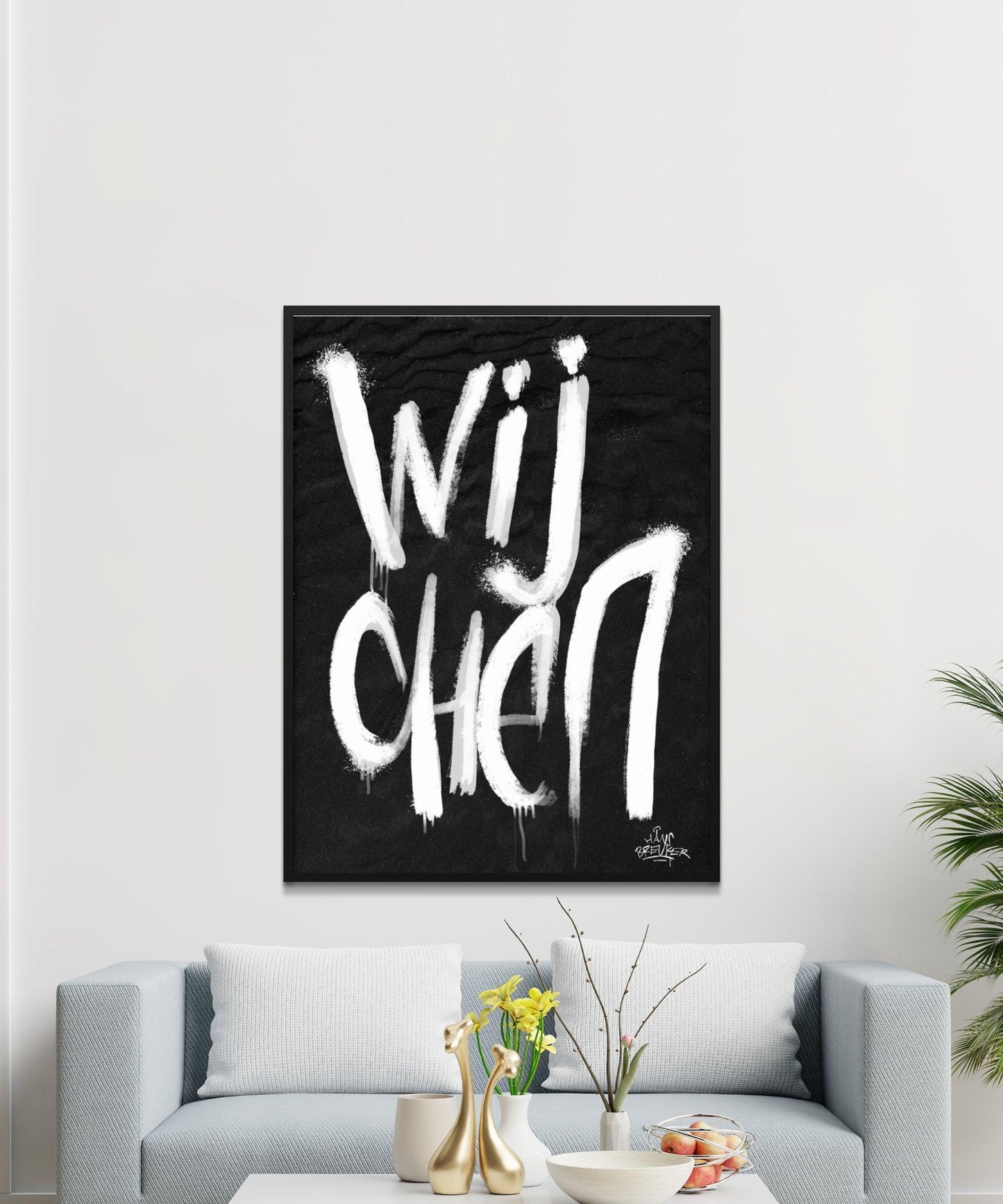 Kalligrafie Poster Wijchen - Hans Breuker