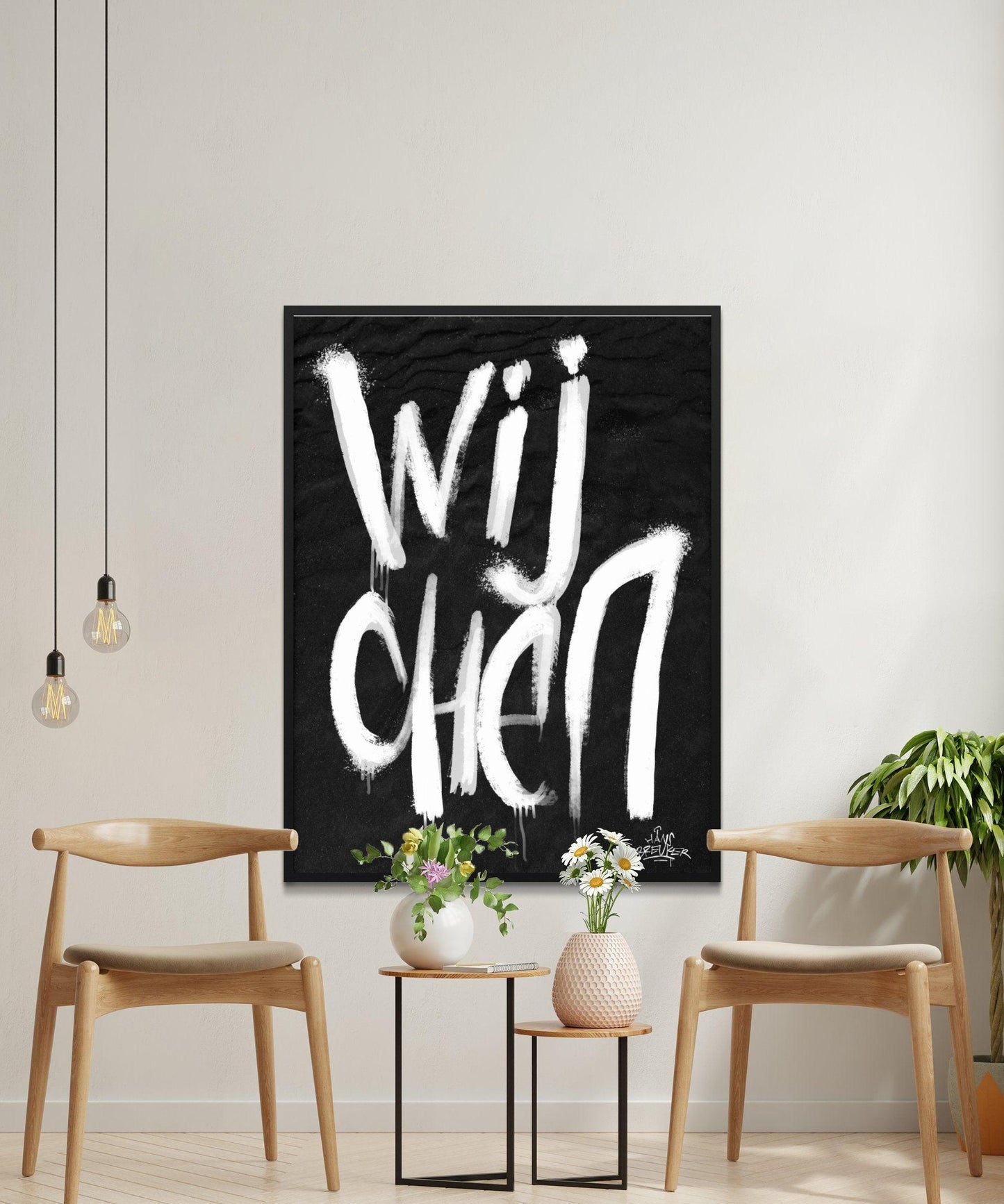 Kalligrafie Poster Wijchen - Hans Breuker
