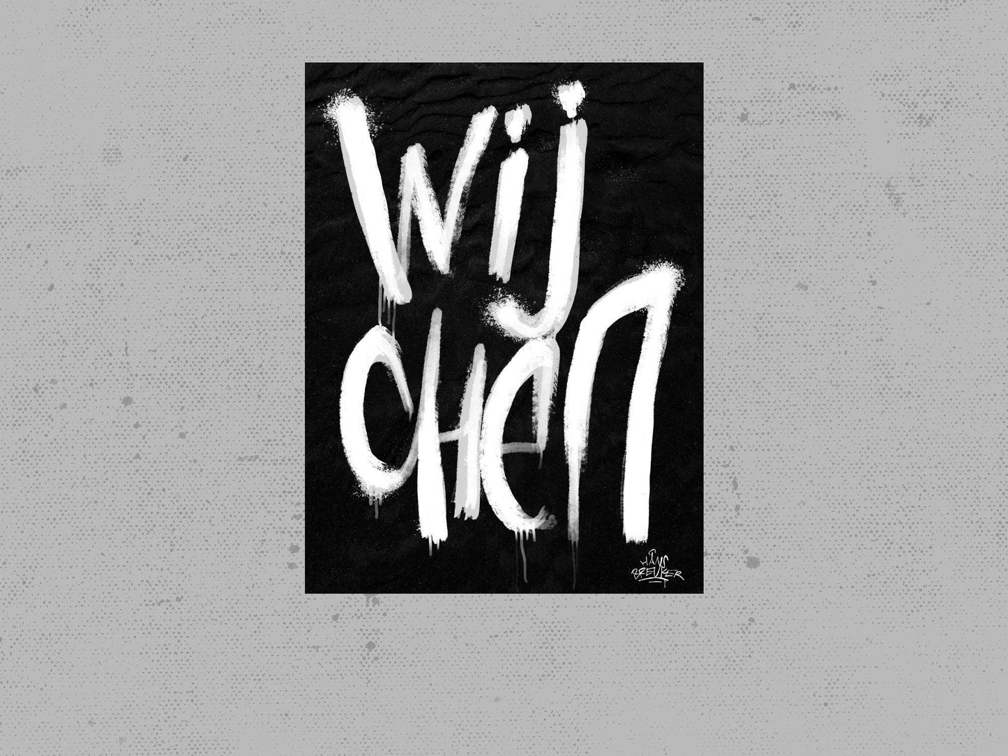 Kalligrafie Poster Wijchen - Hans Breuker