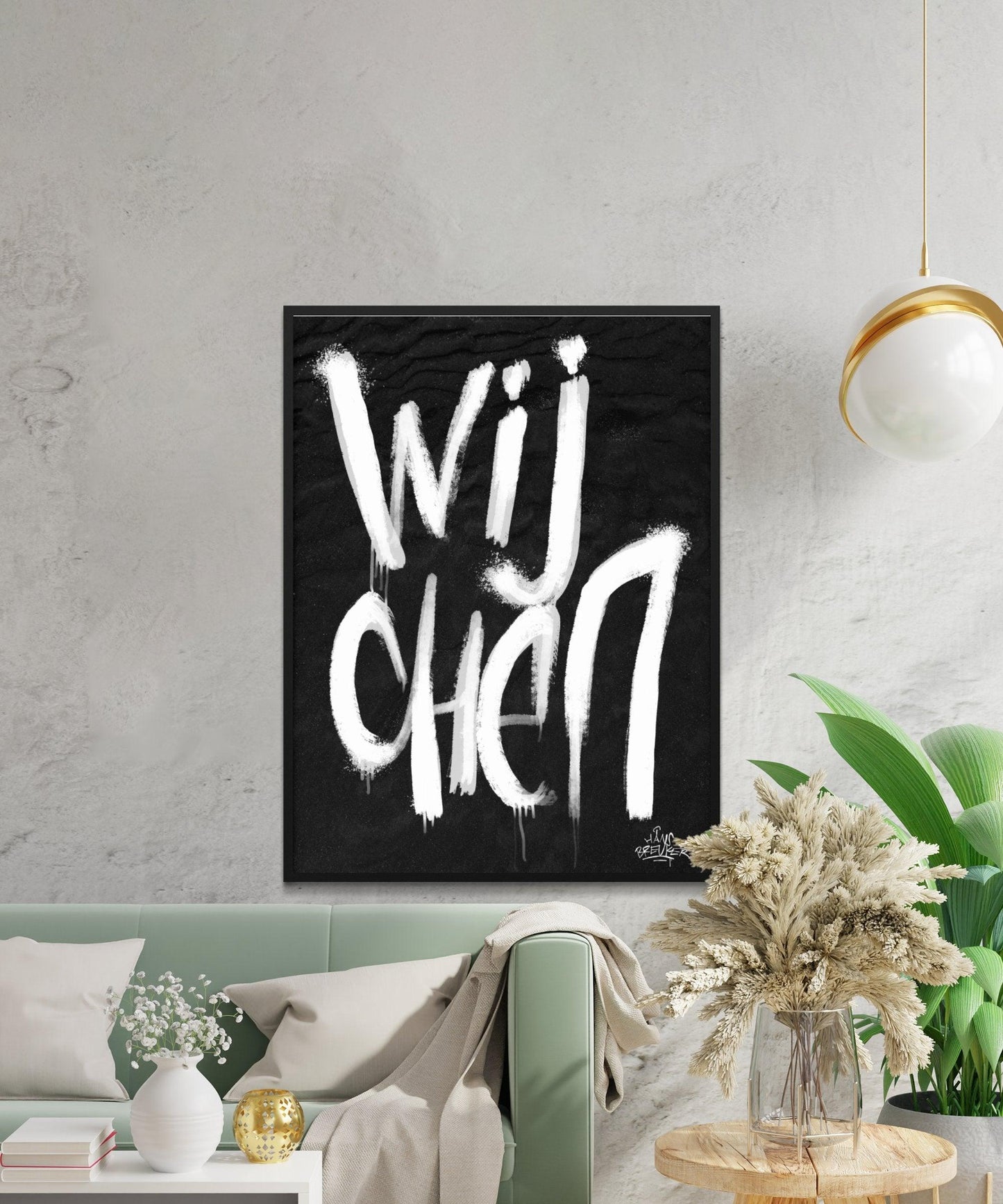 Kalligrafie Poster Wijchen - Hans Breuker
