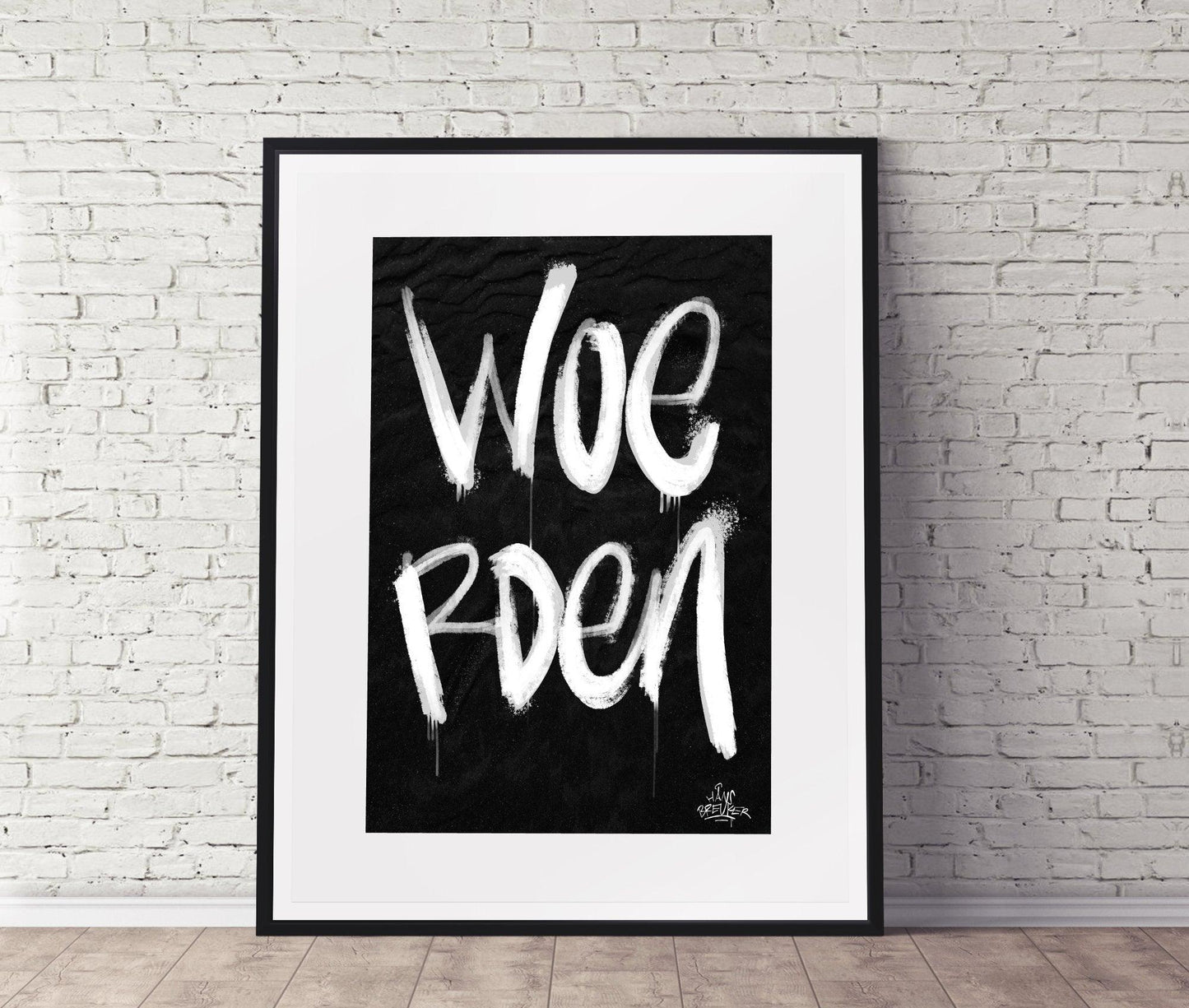 Kalligrafie Poster Woerden - Hans Breuker