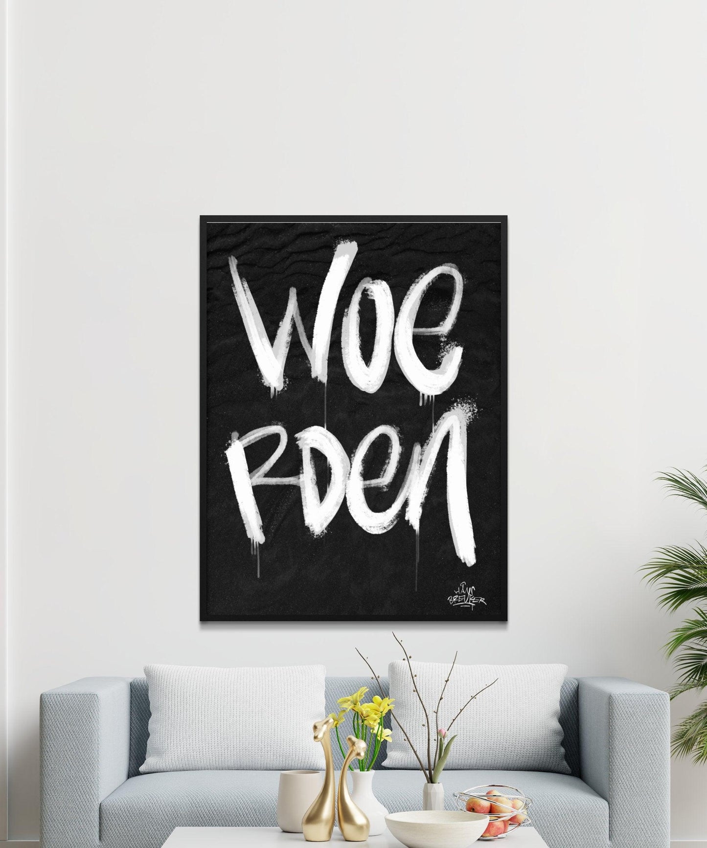 Kalligrafie Poster Woerden - Hans Breuker