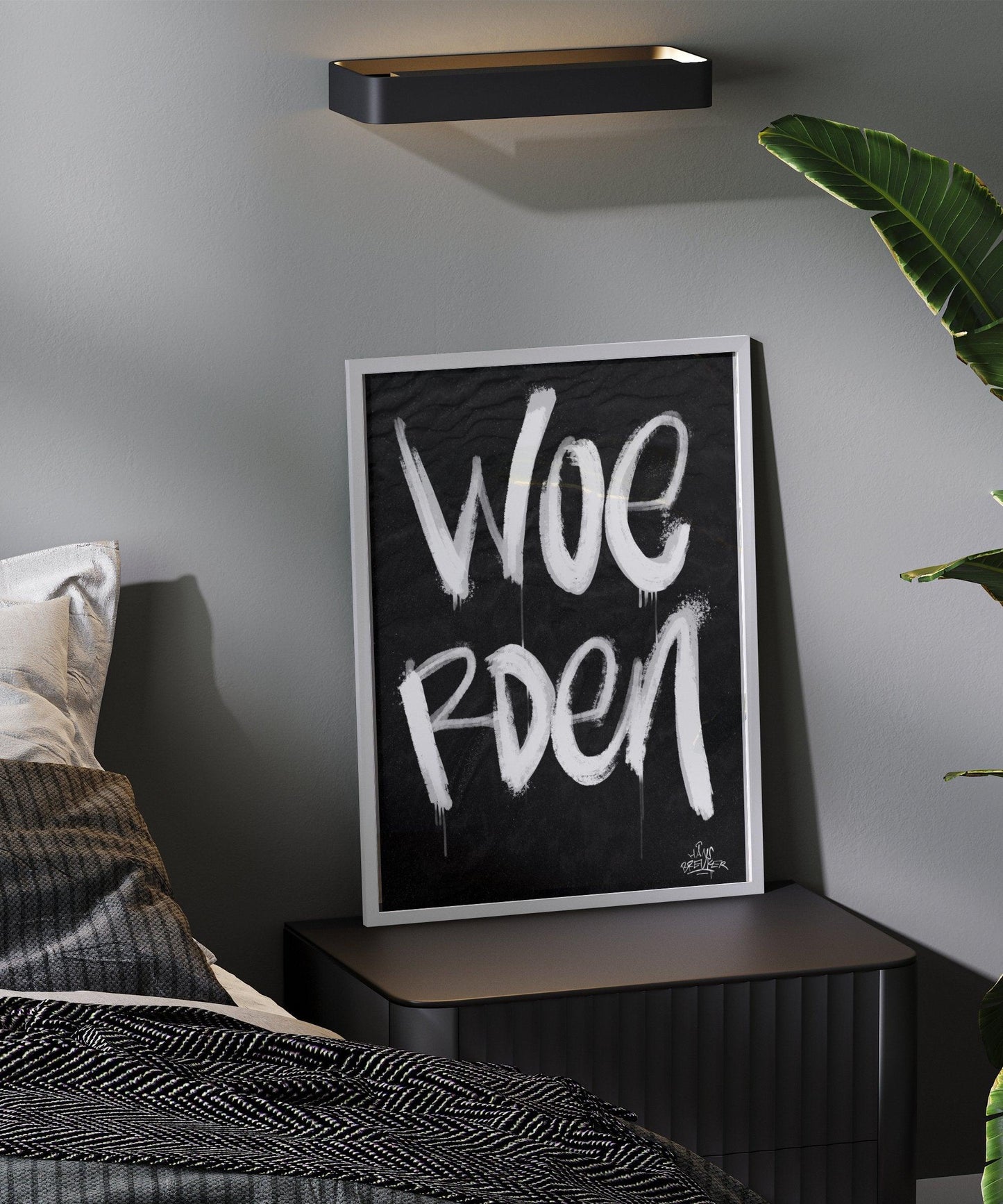 Kalligrafie Poster Woerden - Hans Breuker