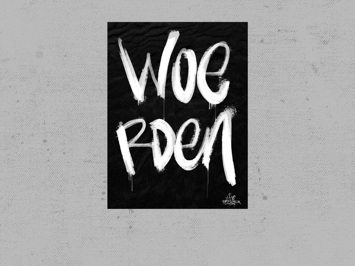 Kalligrafie Poster Woerden - Hans Breuker