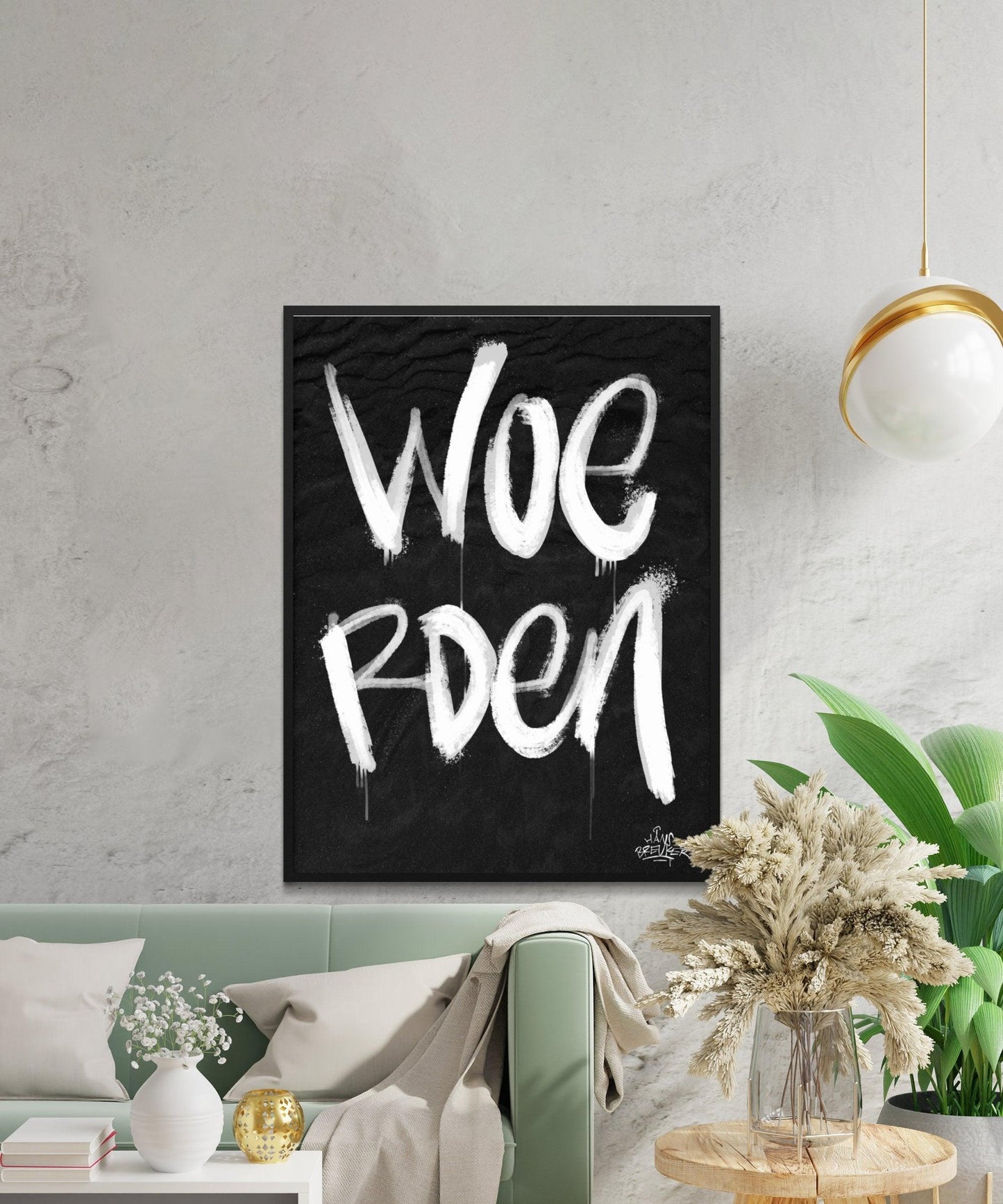 Kalligrafie Poster Woerden - Hans Breuker