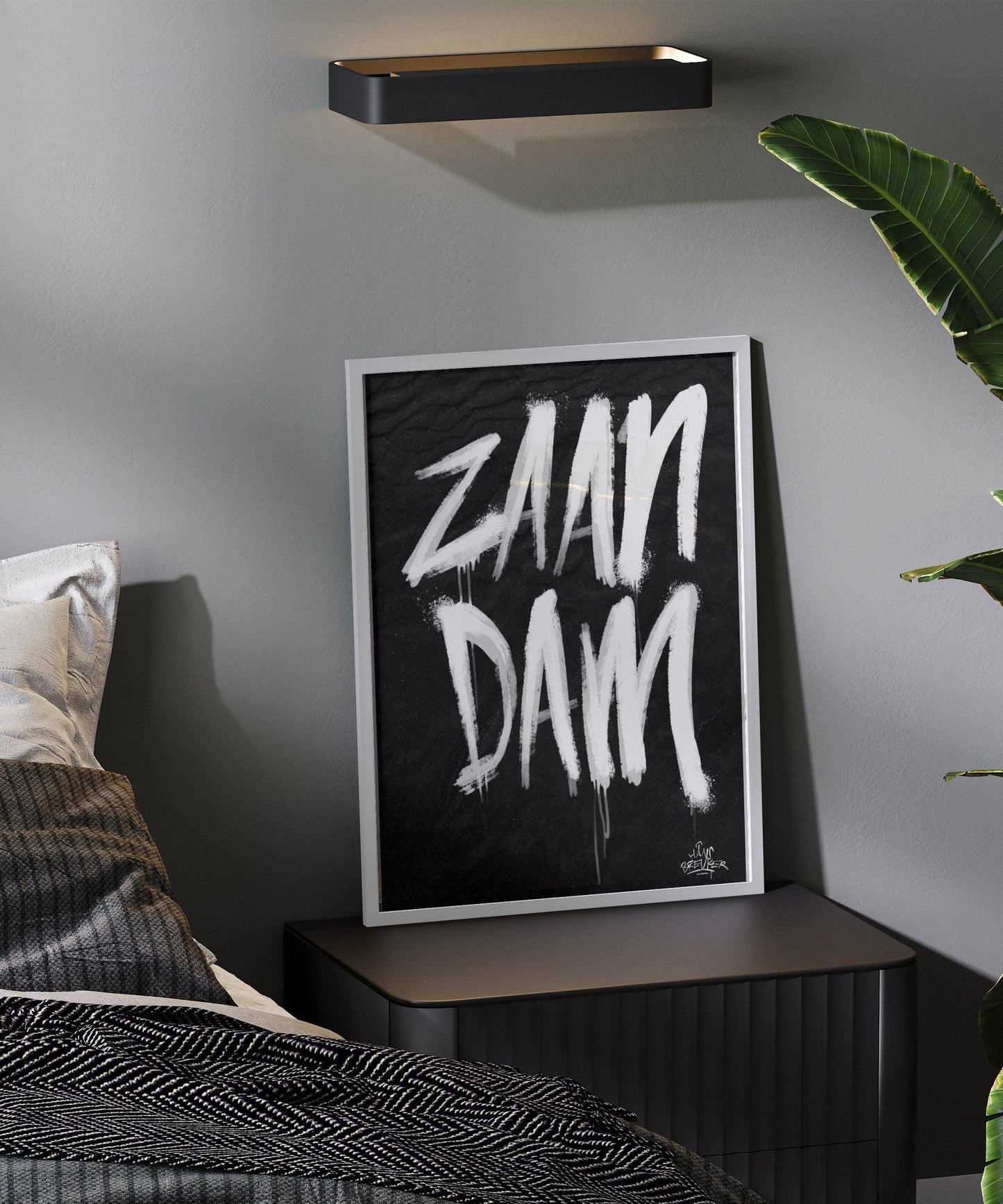 Kalligrafie Poster Zaandam - Hans Breuker