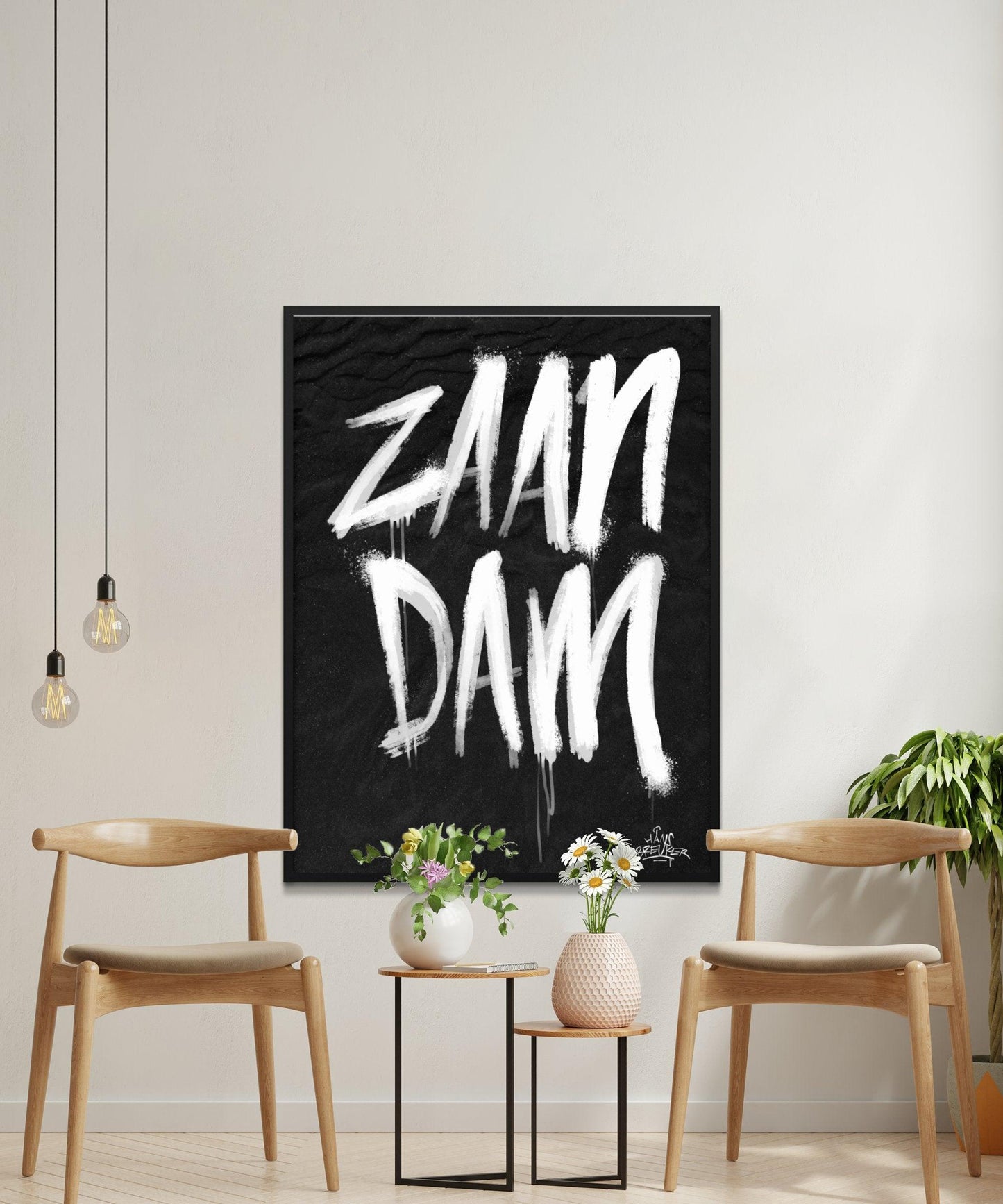 Kalligrafie Poster Zaandam - Hans Breuker