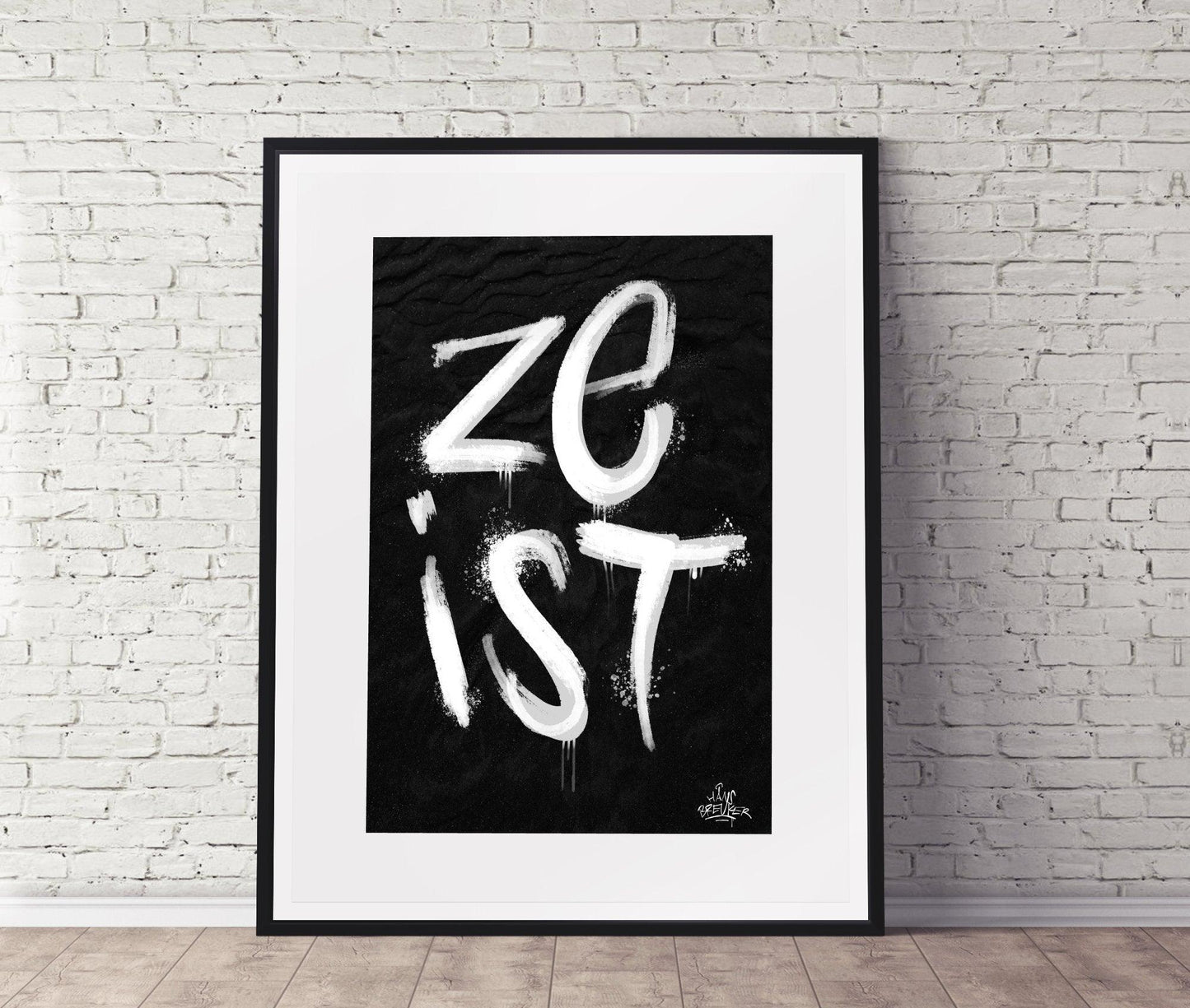 Kalligrafie Poster Zeist - Hans Breuker