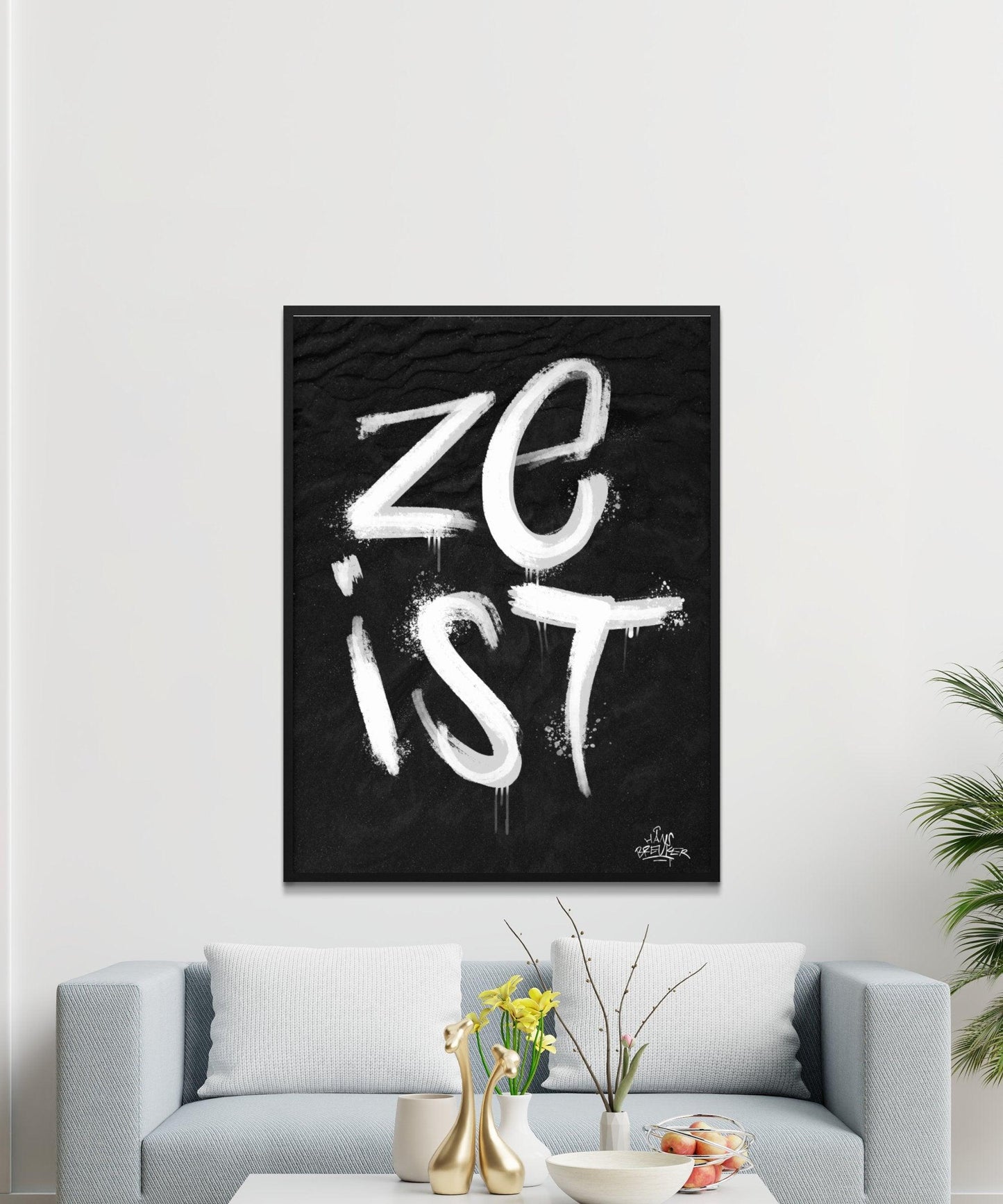 Kalligrafie Poster Zeist - Hans Breuker