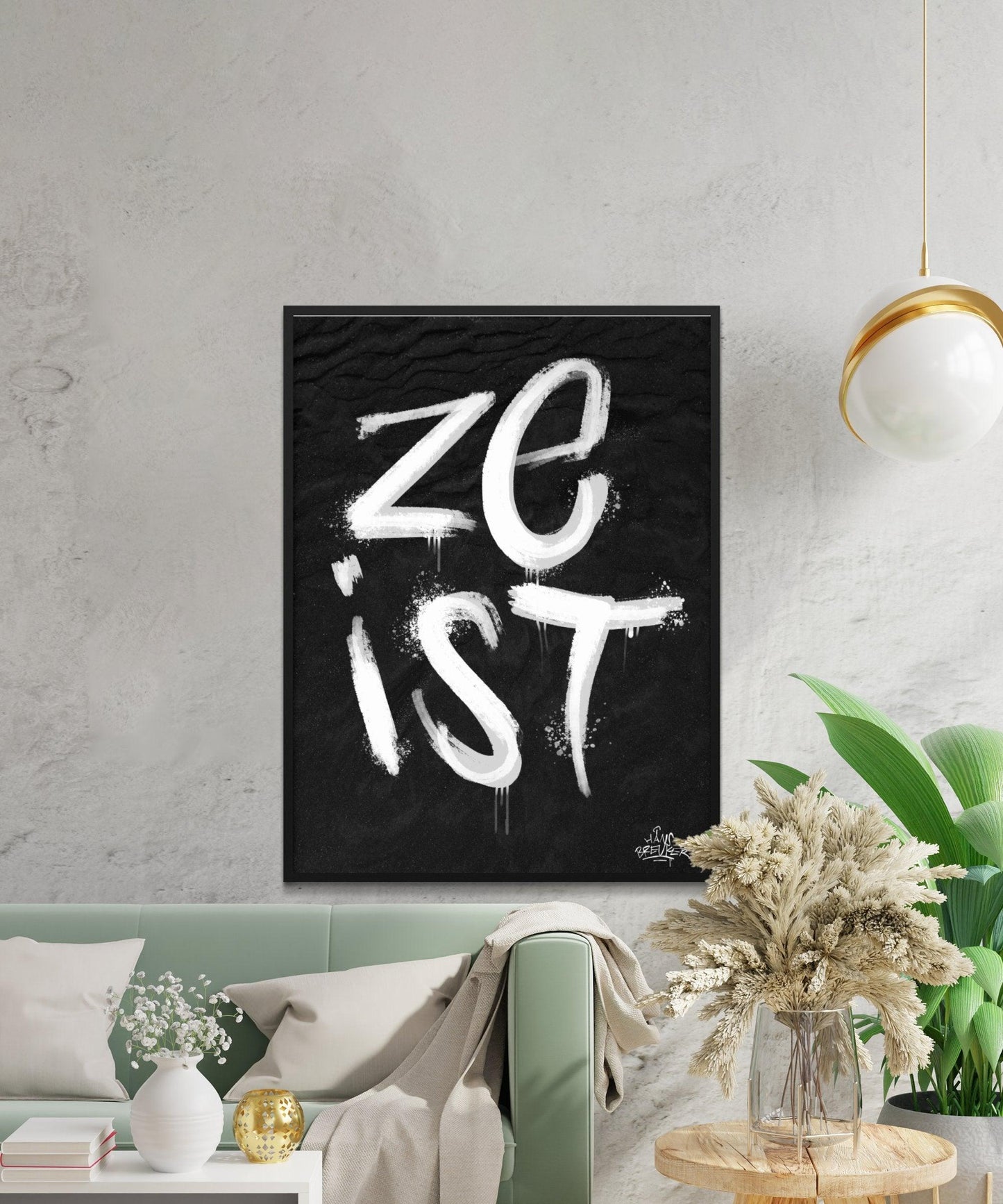 Kalligrafie Poster Zeist - Hans Breuker