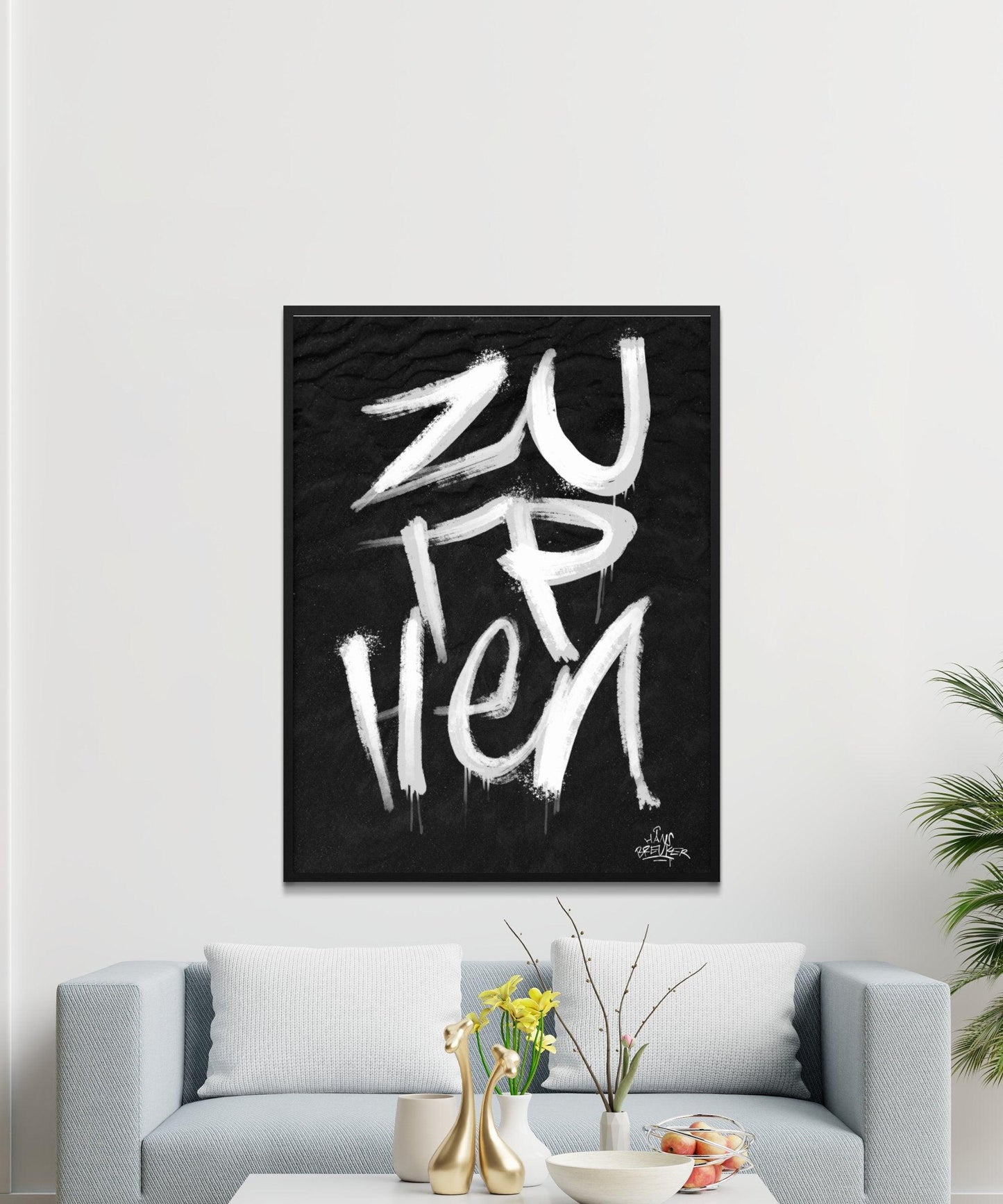 Kalligrafie Poster Zutphen - Hans Breuker