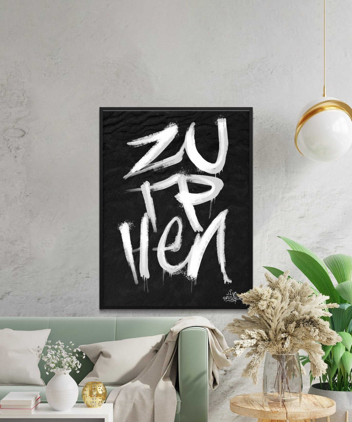 Kalligrafie Poster Zutphen - Hans Breuker
