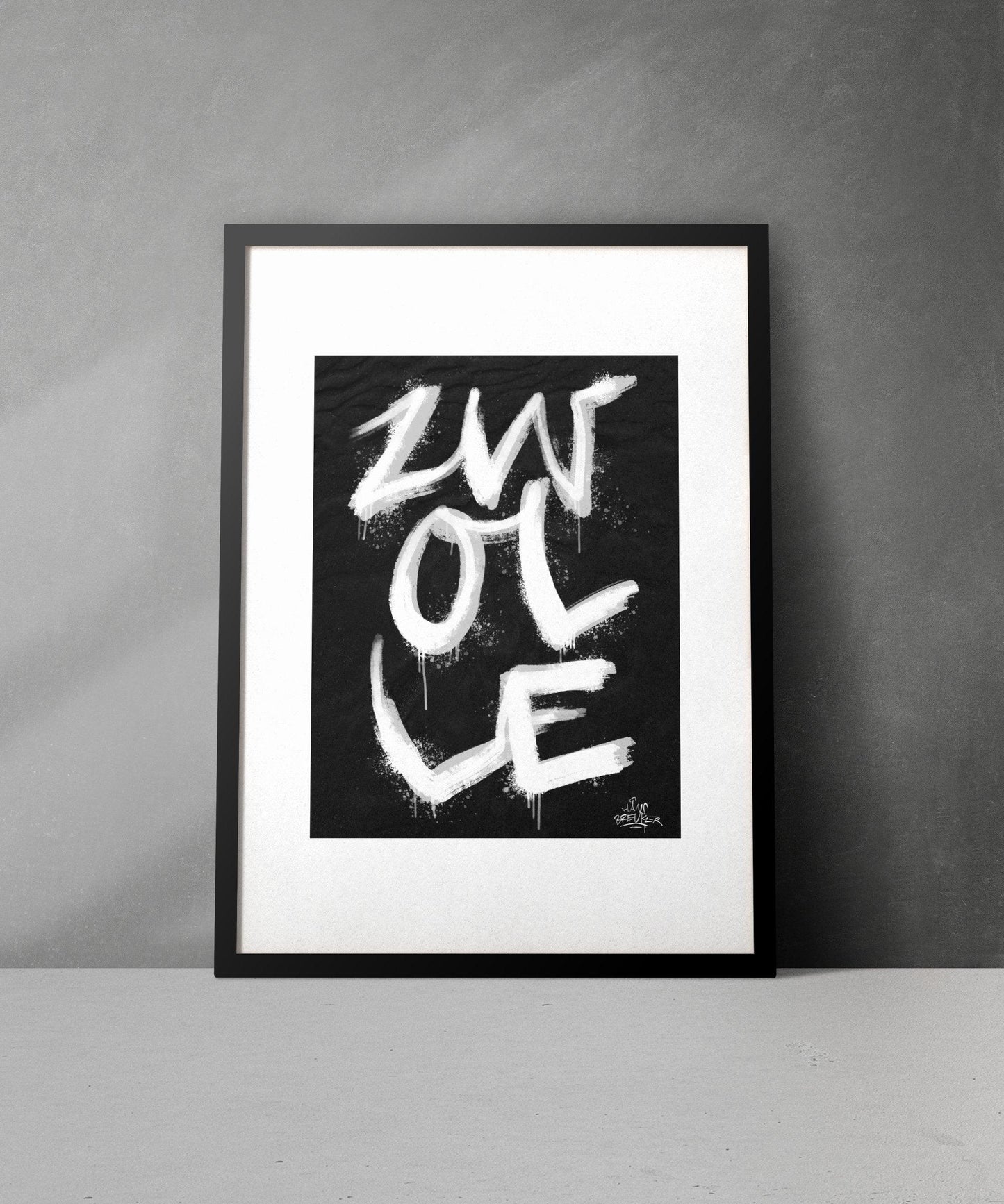 Kalligrafie Poster Zwolle - Hans Breuker