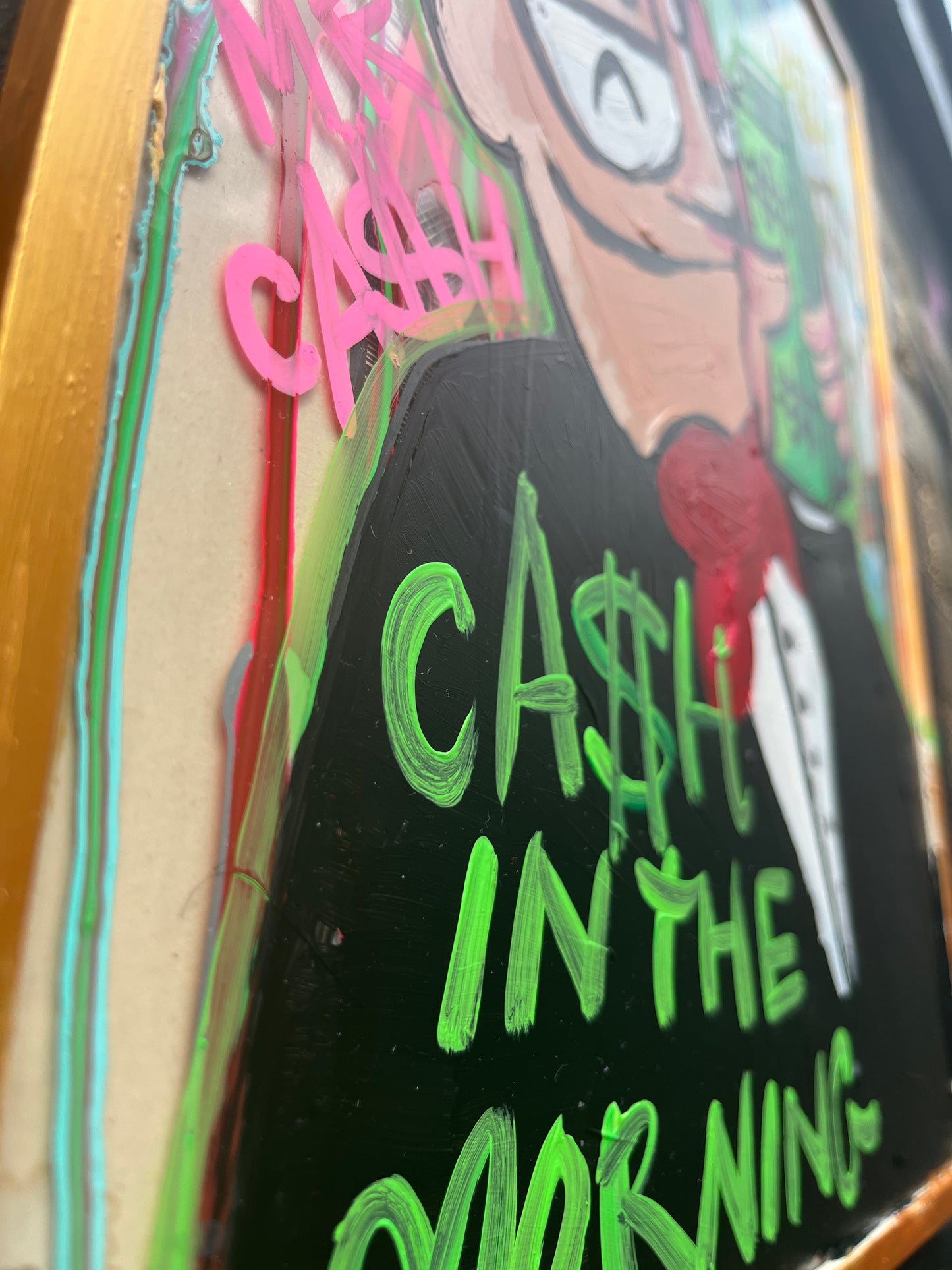 I ❤️ the smell of fresh cash in the morning. Mr. CA$H 46 x 36 cm