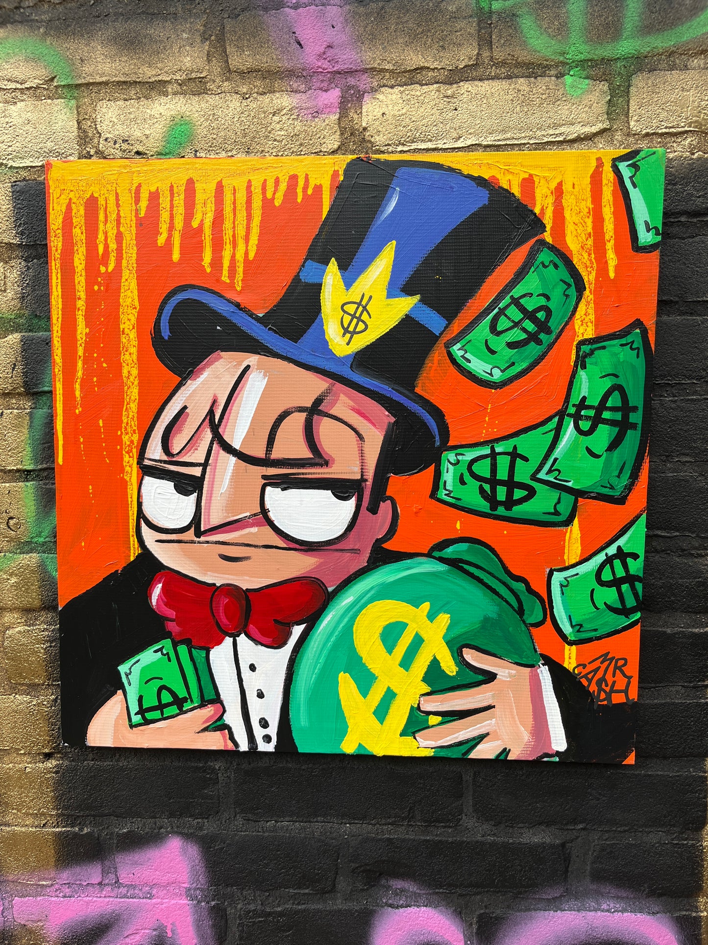 Get the bag Mr. Ca$h. 50 x 50 cm.