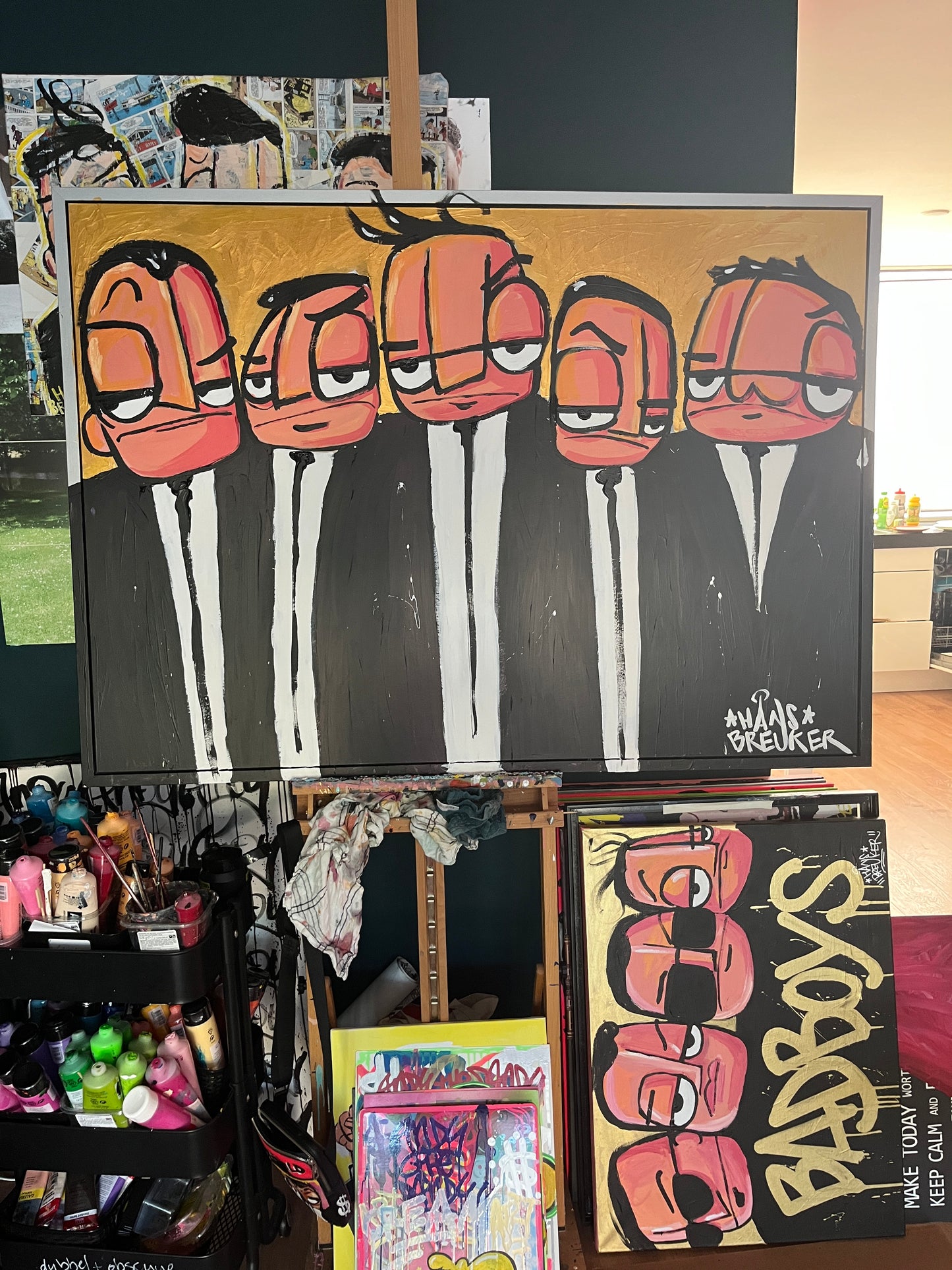 Golden bad boys 140 x 100 cm. Ophalen