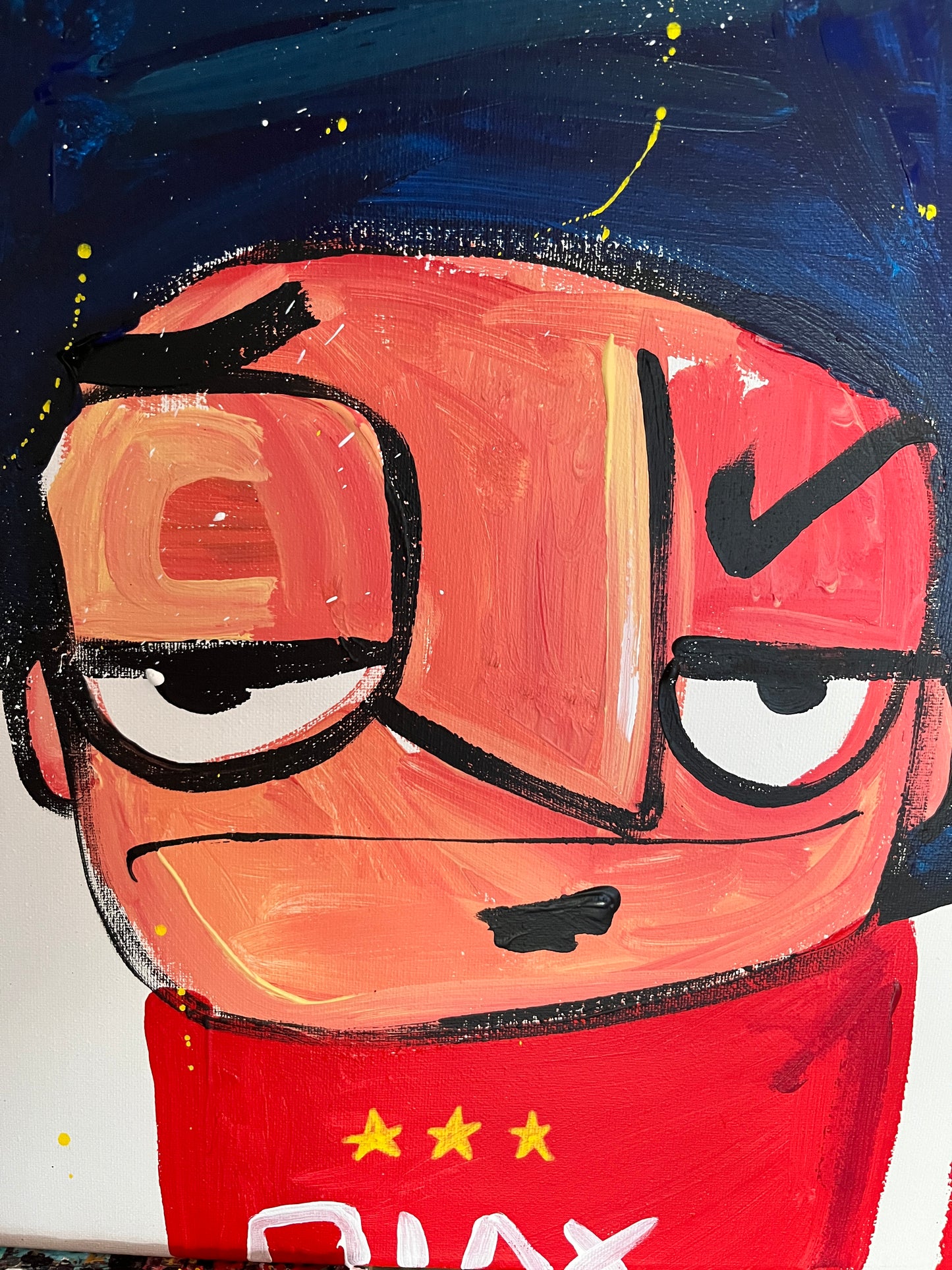 5 Ajacieden 120 x 40 cm acryl op doek