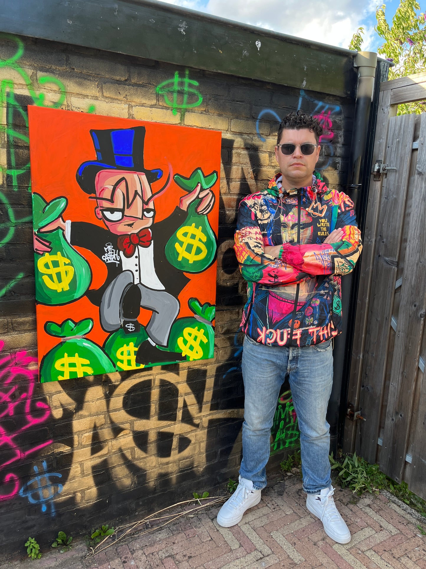 Mr Cash bag dance 100 x 70 cm