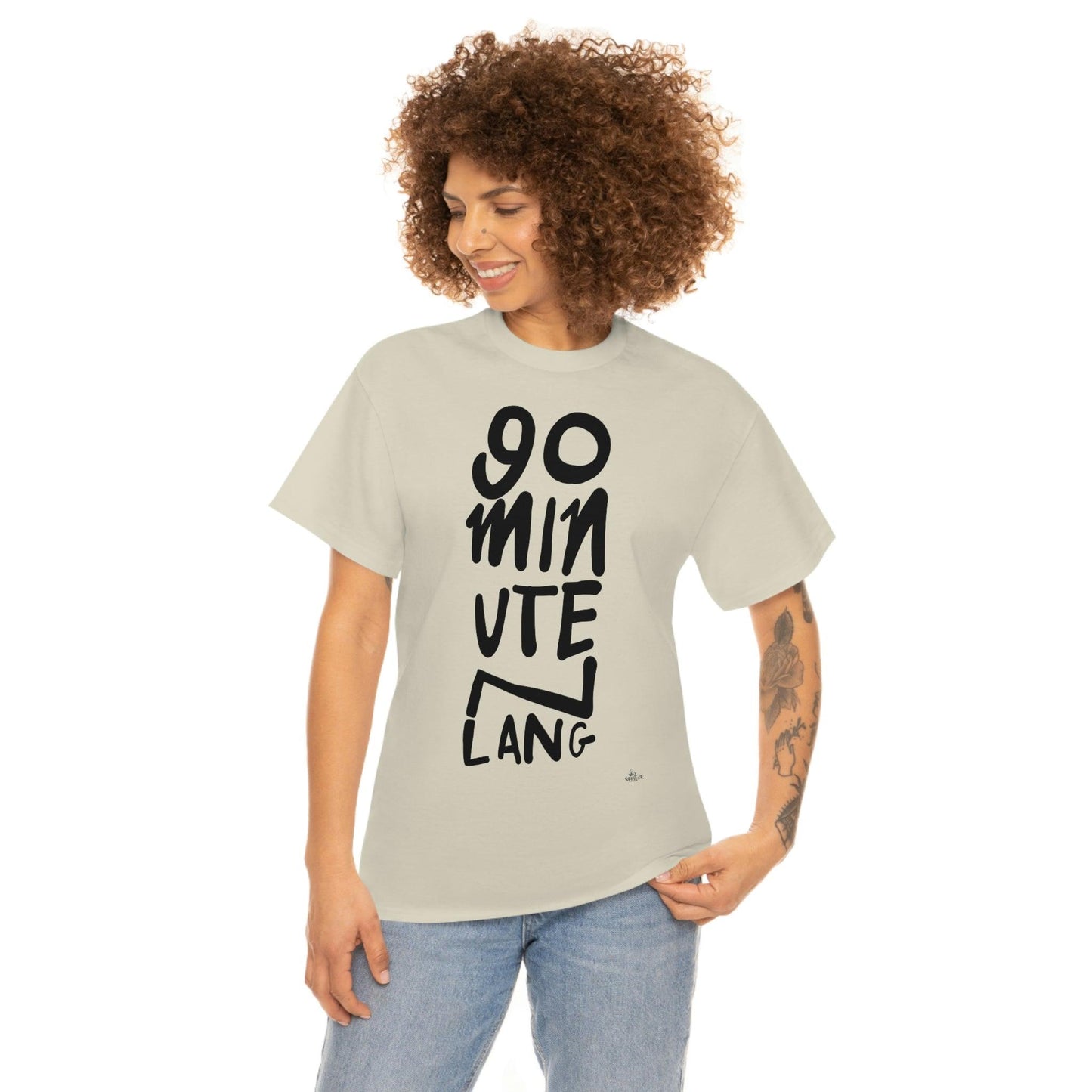 90 minuten lang zwarte handgeschreven letters. Ajax Amsterdam fan t-shirt. - Hans Breuker