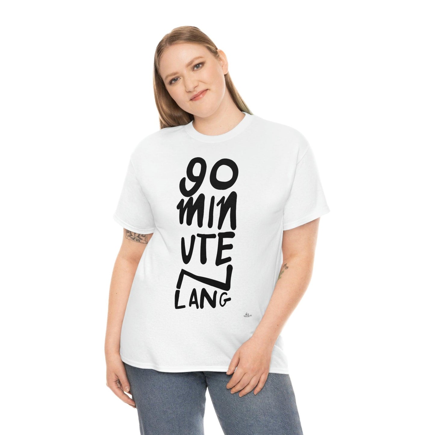 90 minuten lang zwarte handgeschreven letters. Ajax Amsterdam fan t-shirt. - Hans Breuker