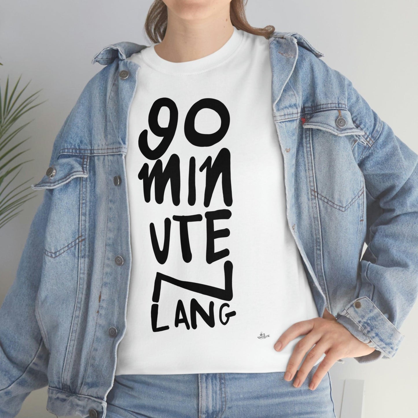 90 minuten lang zwarte handgeschreven letters. Ajax Amsterdam fan t-shirt. - Hans Breuker