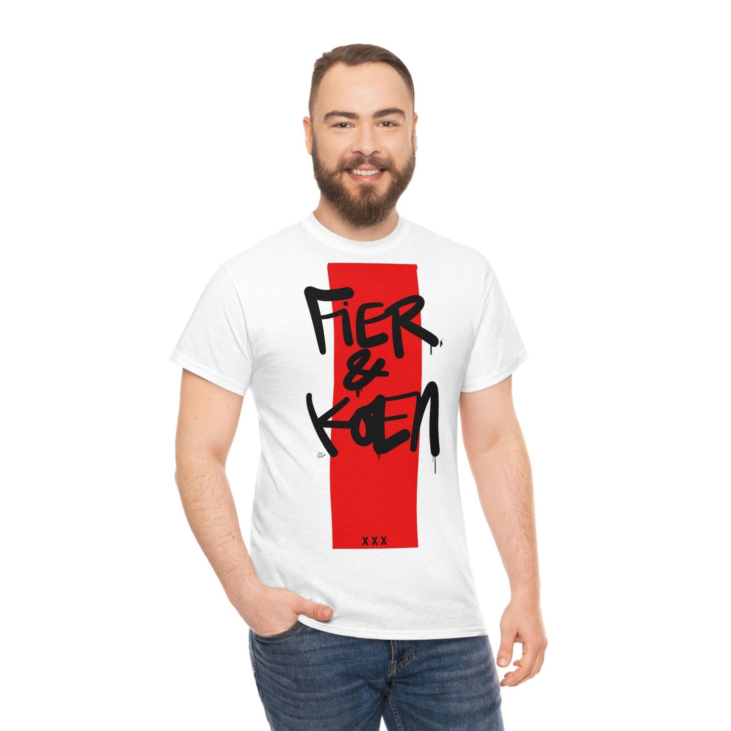 Fier en Koen. Ajax Amsterdam fan t-shirt. - Hans Breuker