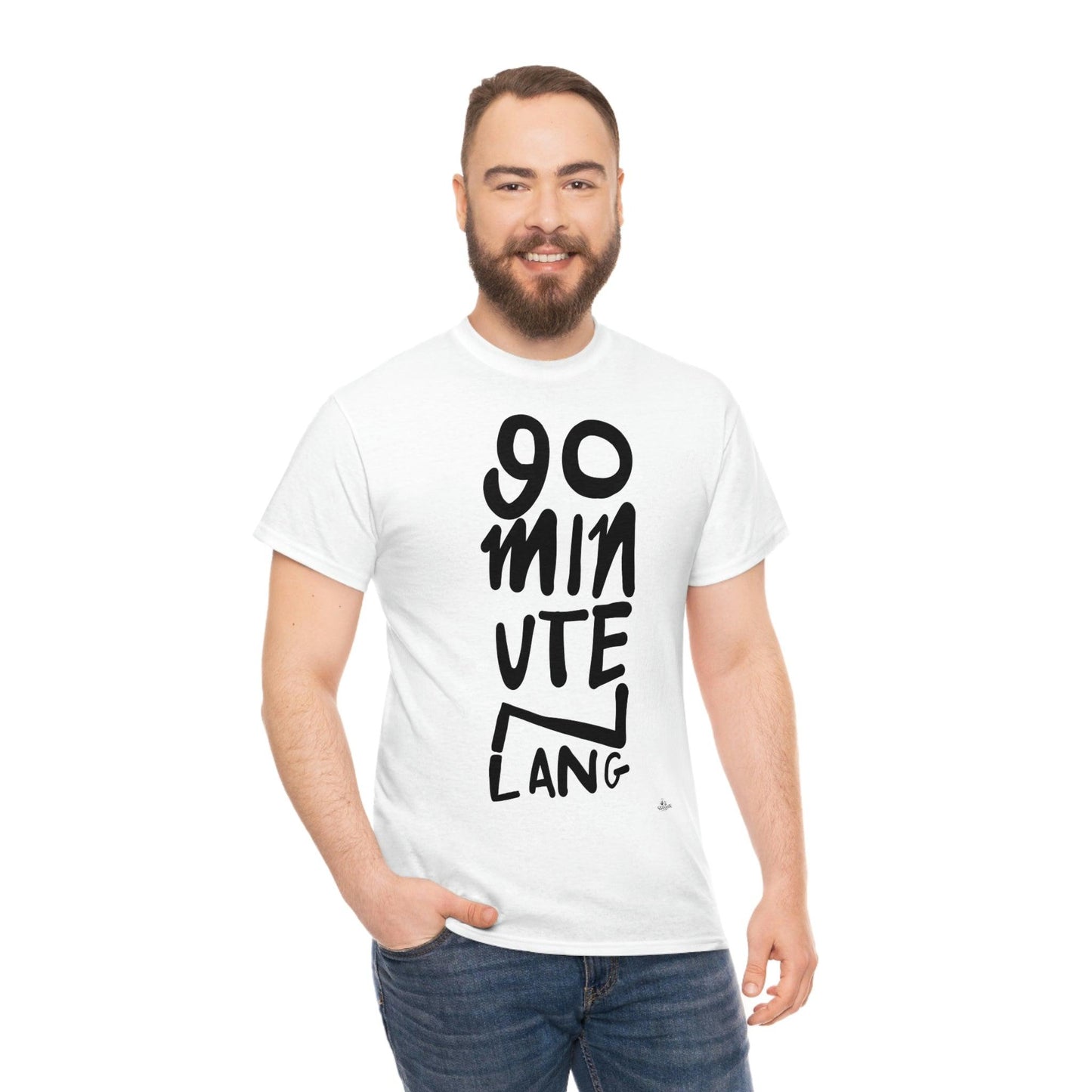 90 minuten lang zwarte handgeschreven letters. Ajax Amsterdam fan t-shirt. - Hans Breuker