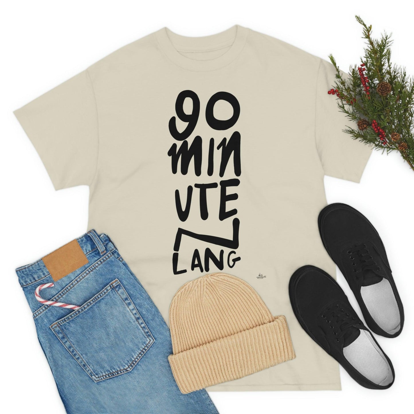 90 minuten lang zwarte handgeschreven letters. Ajax Amsterdam fan t-shirt. - Hans Breuker