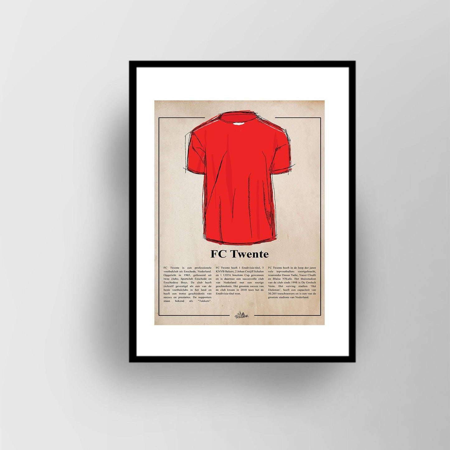 FC TWente shirt poster - Hans Breuker