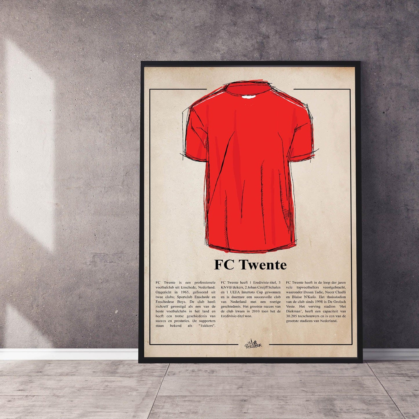 FC TWente shirt poster - Hans Breuker