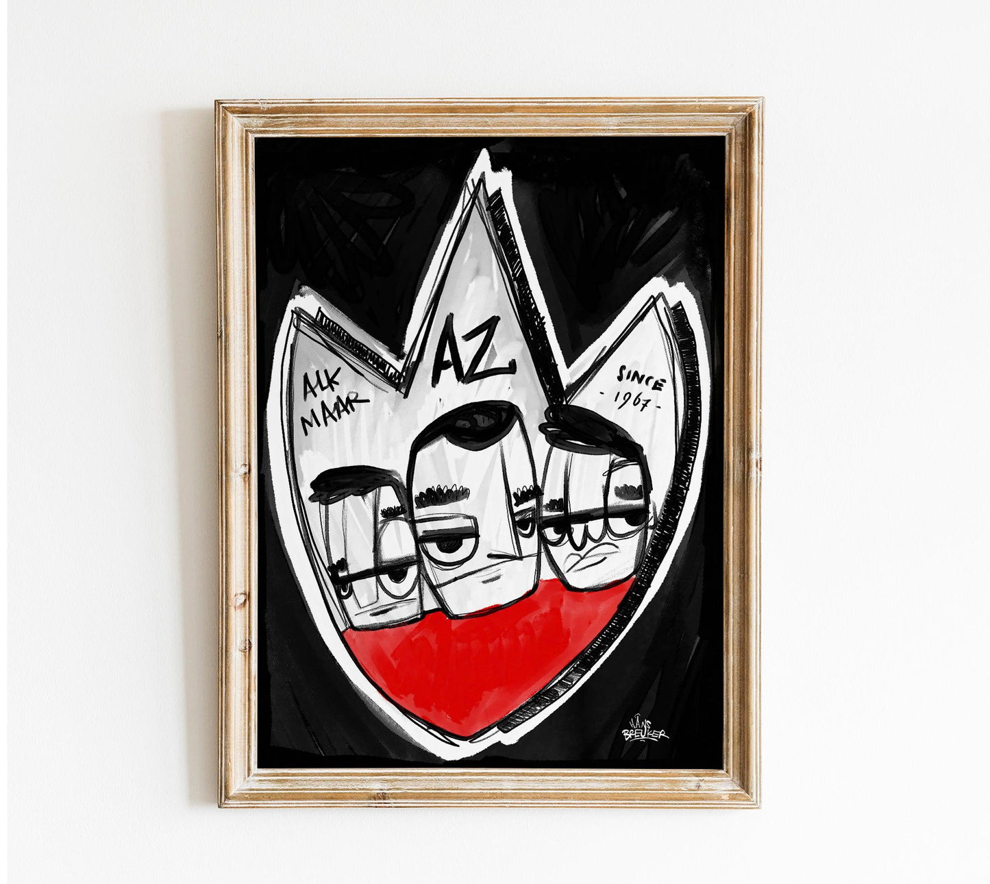 AZ Alkmaar poster cadeau - Hans Breuker