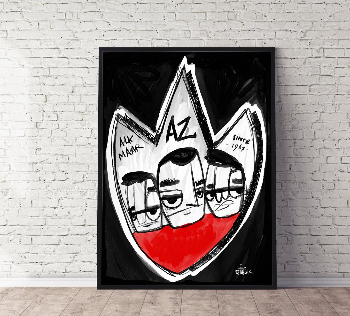 AZ Alkmaar poster cadeau - Hans Breuker