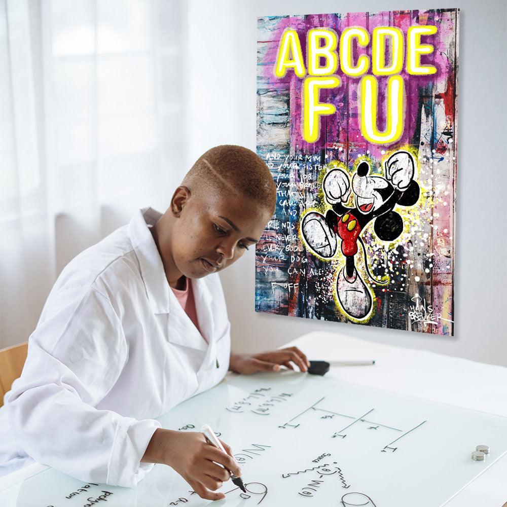 ABCDEFU Mickey streetart mashup - Hans Breuker