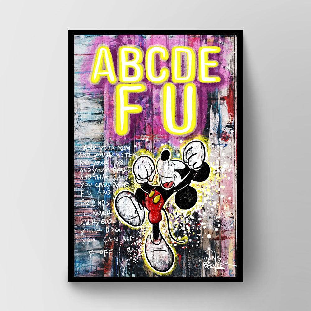 ABCDEFU Mickey streetart mashup - Hans Breuker