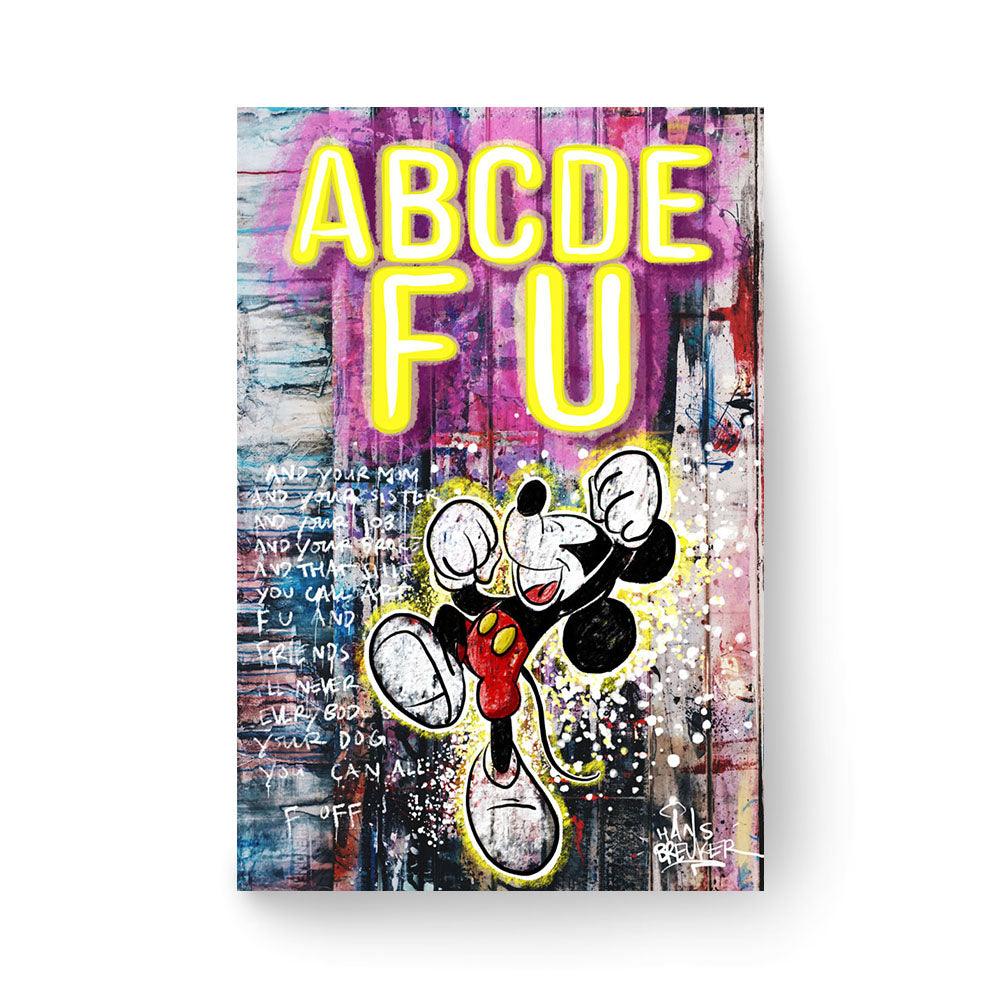 ABCDEFU Mickey streetart mashup - Hans Breuker