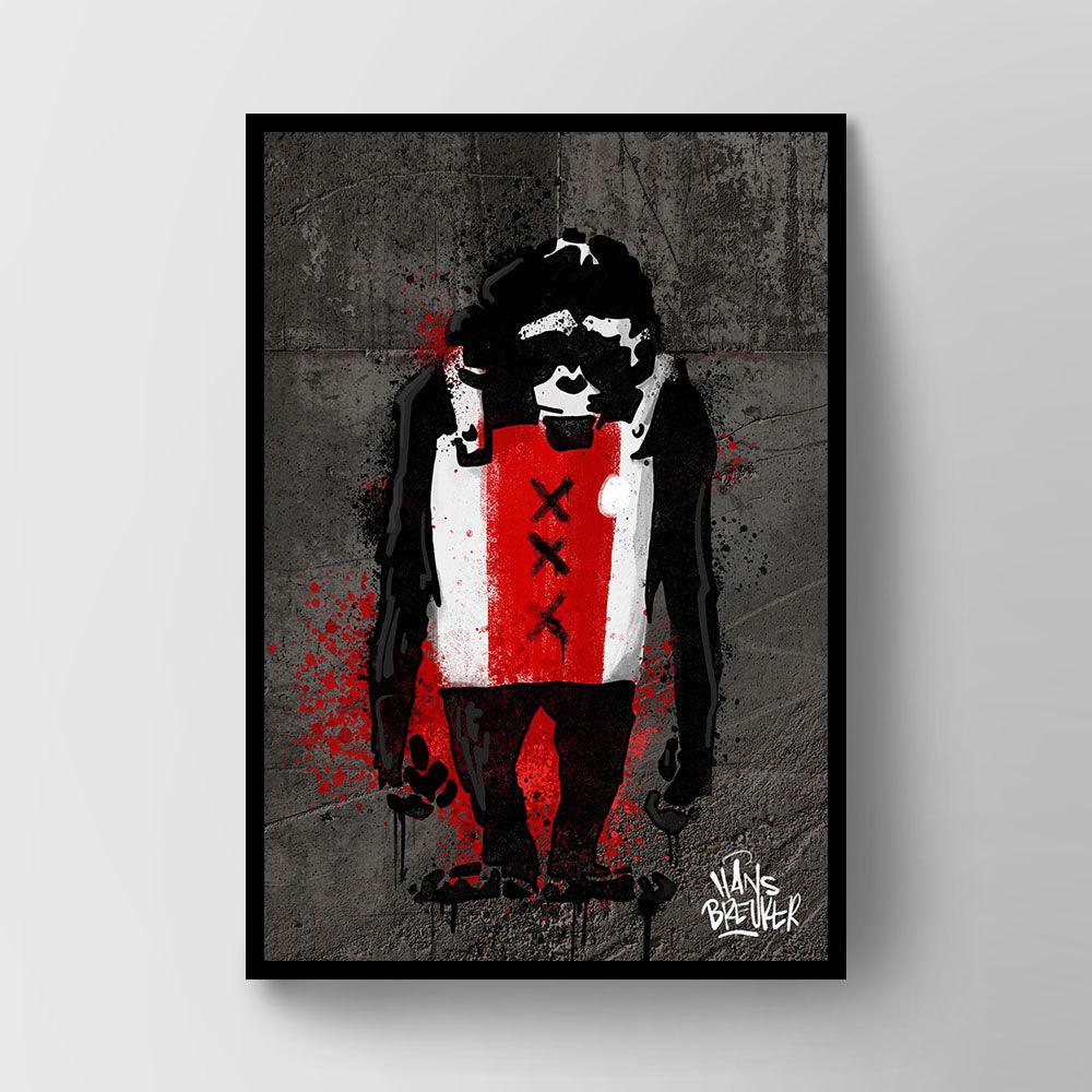 Amsterdam banksy aap stijl - Hans Breuker