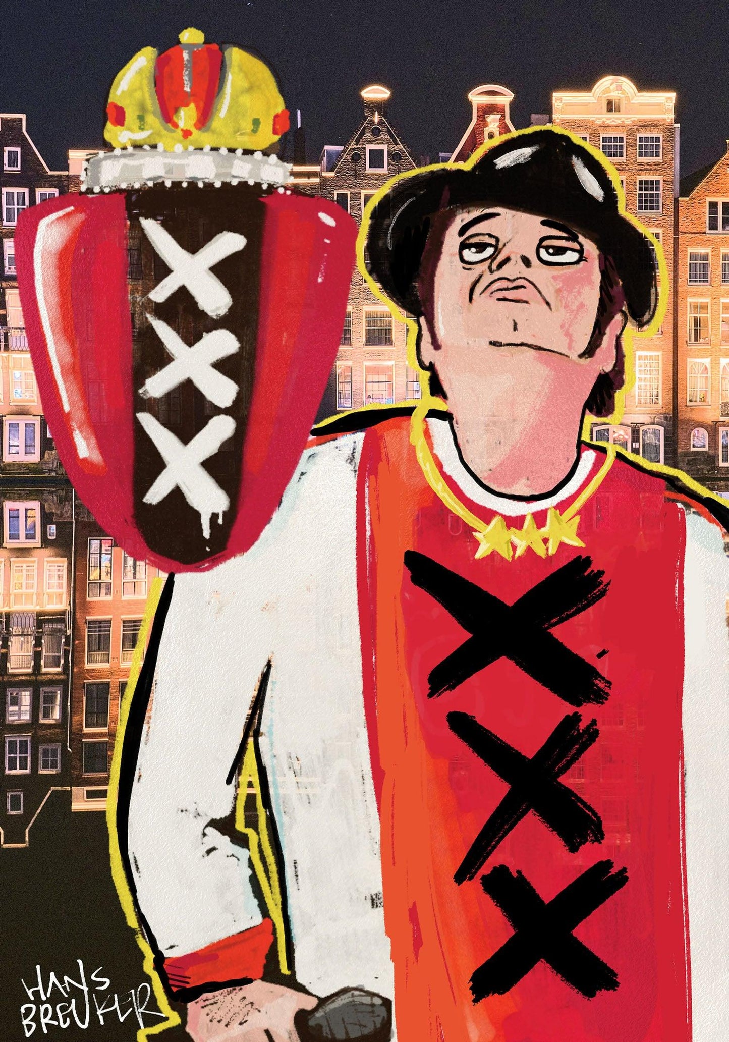 Hazes on Amsterdam background - Hans Breuker